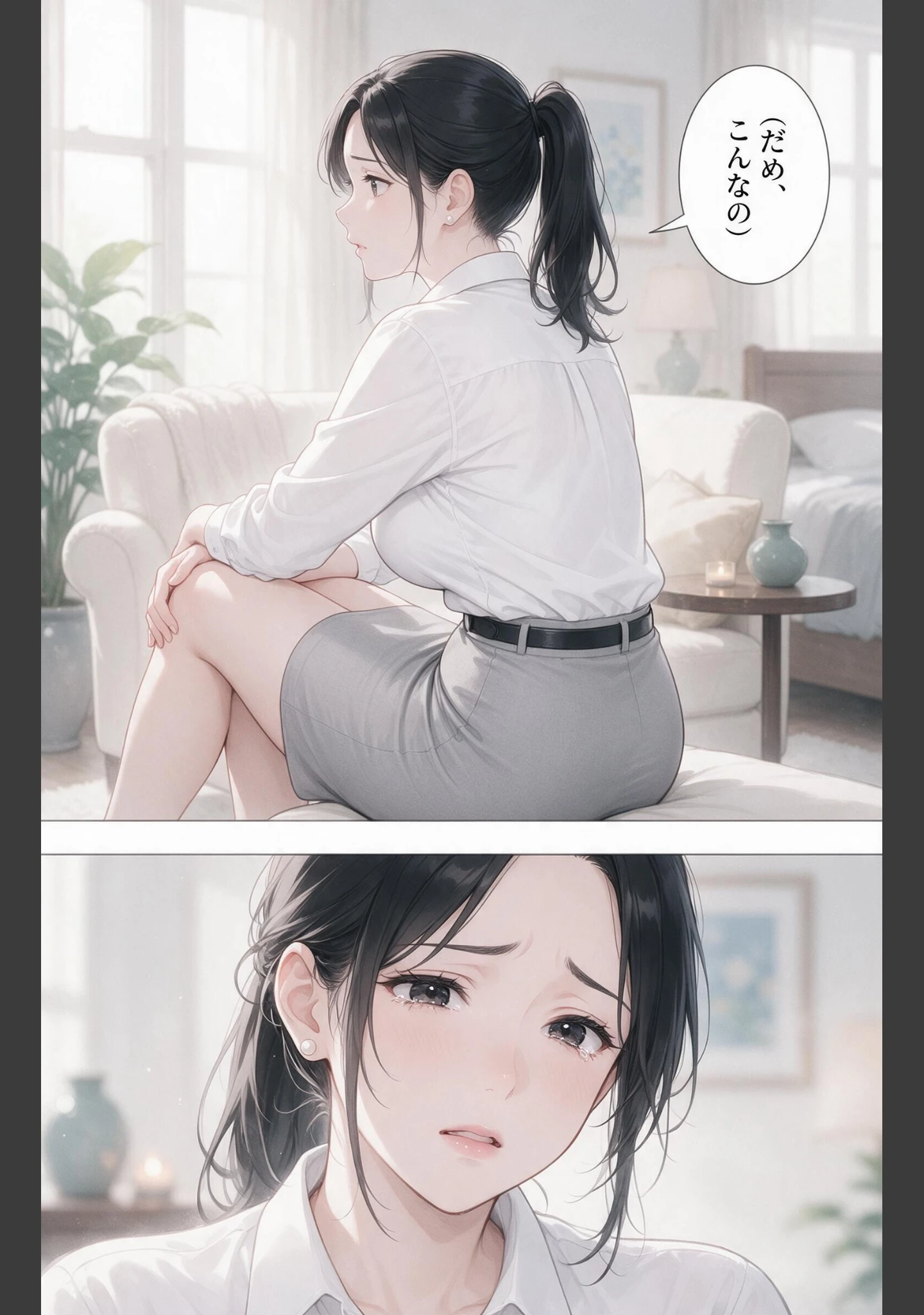 「塩対応だった爆乳人妻大家を玄関先で抱きとめたら中出しが止まらなくなった話【モザイク版】（単話）」（灯野ましろ） 試し読み 11ページ目