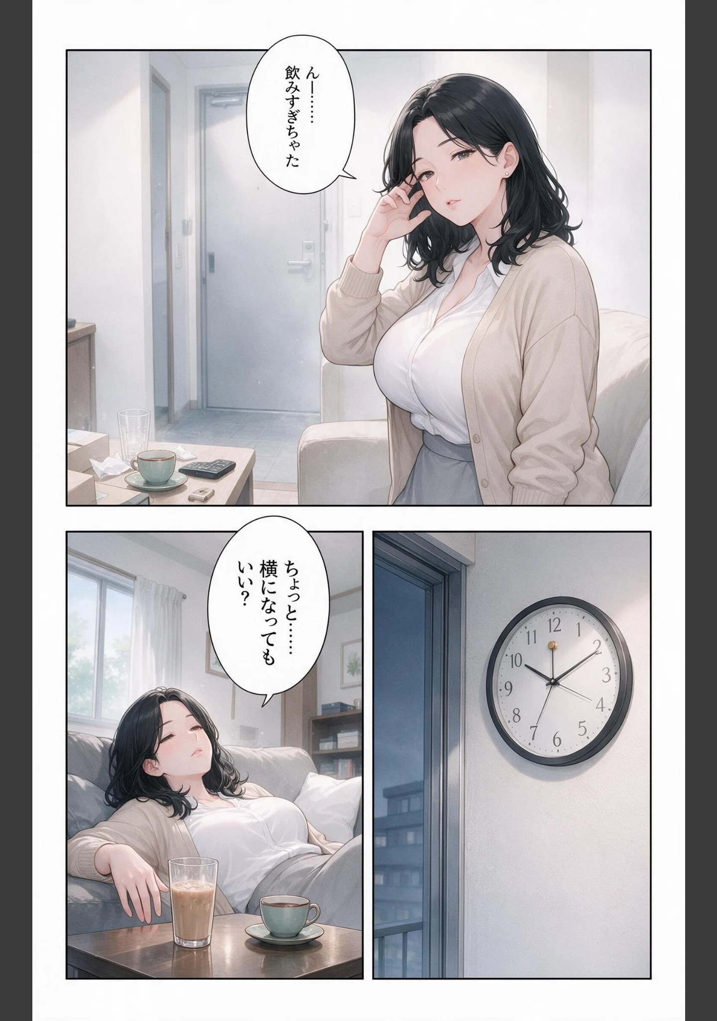 「酔うと甘えてくる巨乳ママ友を酔い潰れたので介抱したら毎晩ねだられるようになった件【モザイク版】（単話）」（灯野ましろ） 試し読み 9ページ目