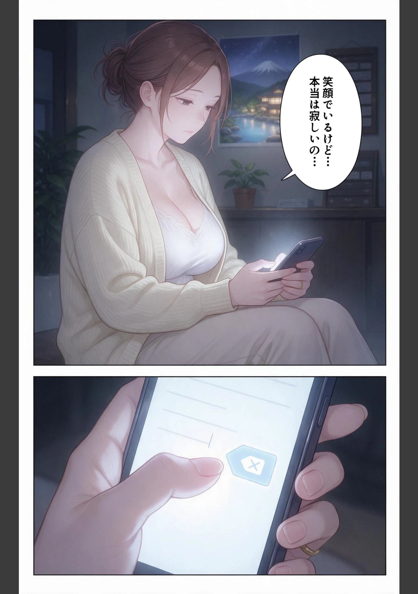 「寂しがりなおっぱいの大きい管理人のお姉さんと停電の暗闇で密着したらもう帰さないって抱き込まれた話【モザイク版】（単話）」（灯野ましろ） 試し読み 3ページ目