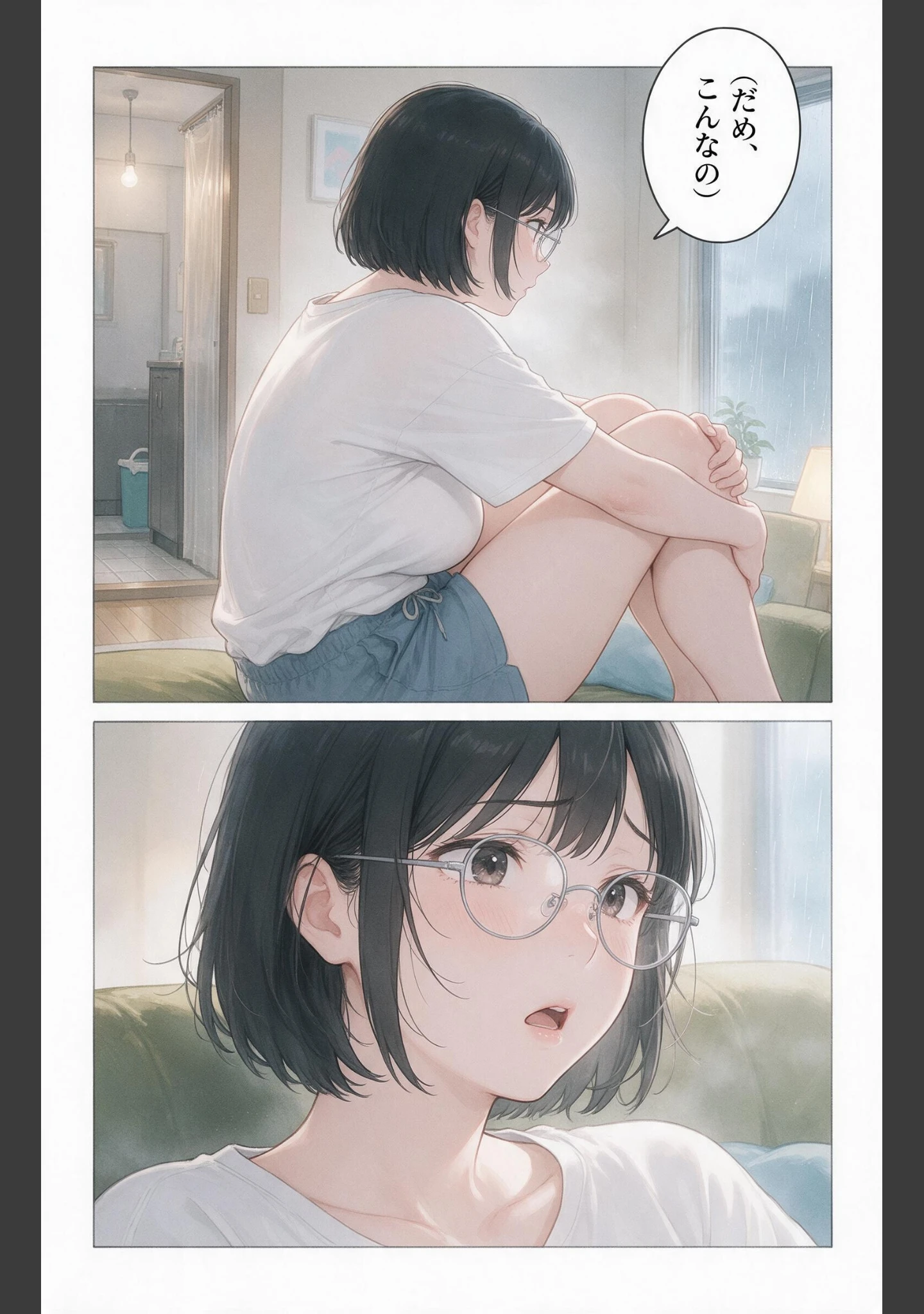 「濡れた服が張り付いたノーブラ隣の奥さんを土砂降りの雨宿りで匿ったら押し倒されて生ハメされた話【モザイク版】（単話）」（灯野ましろ） 試し読み 11ページ目