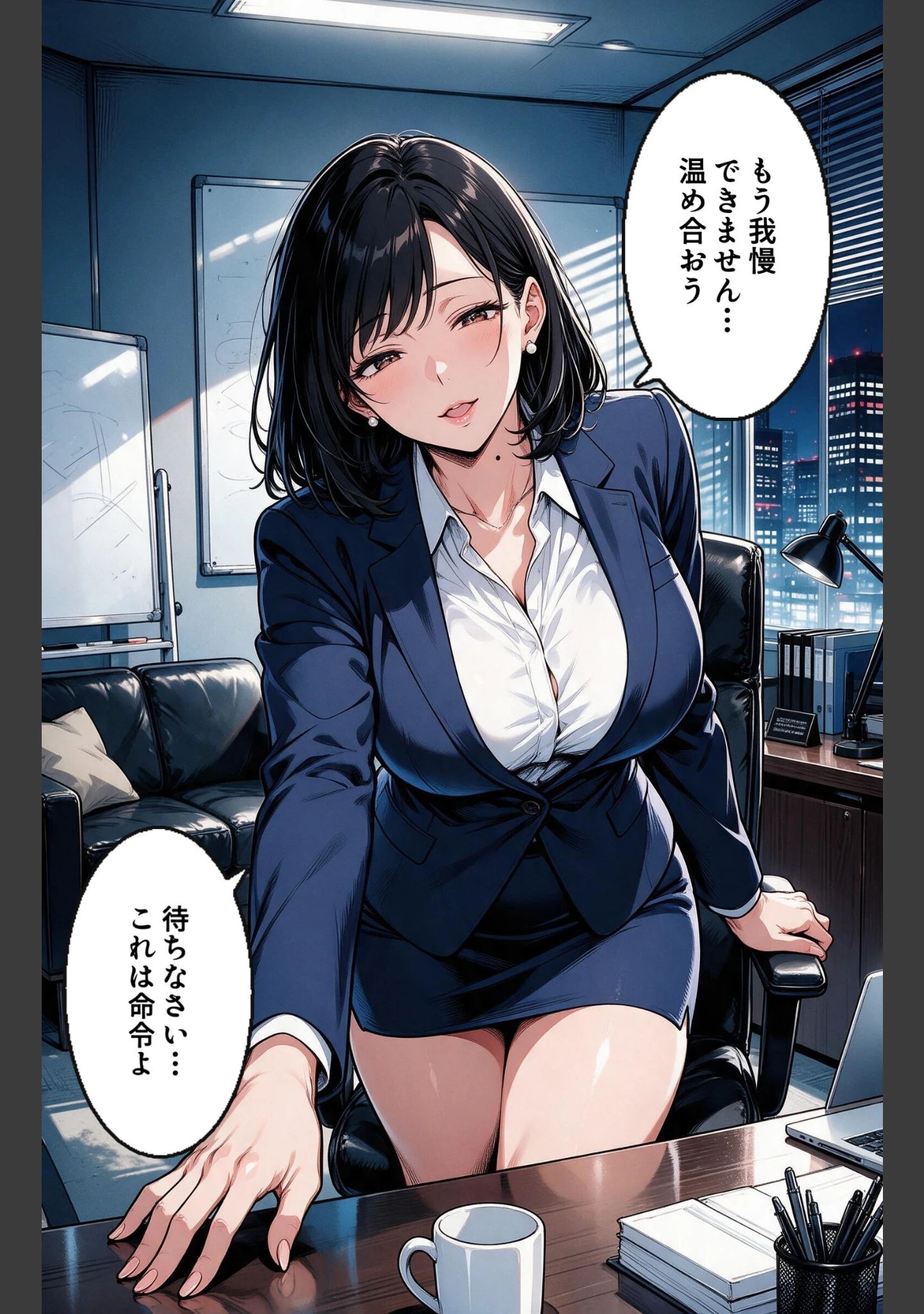 「お堅いと思ってた爆乳女上司と大雪で足止めされたら朝まで搾り取られた件【モザイク版】（単話）」（宵待あかり） 試し読み 12ページ目