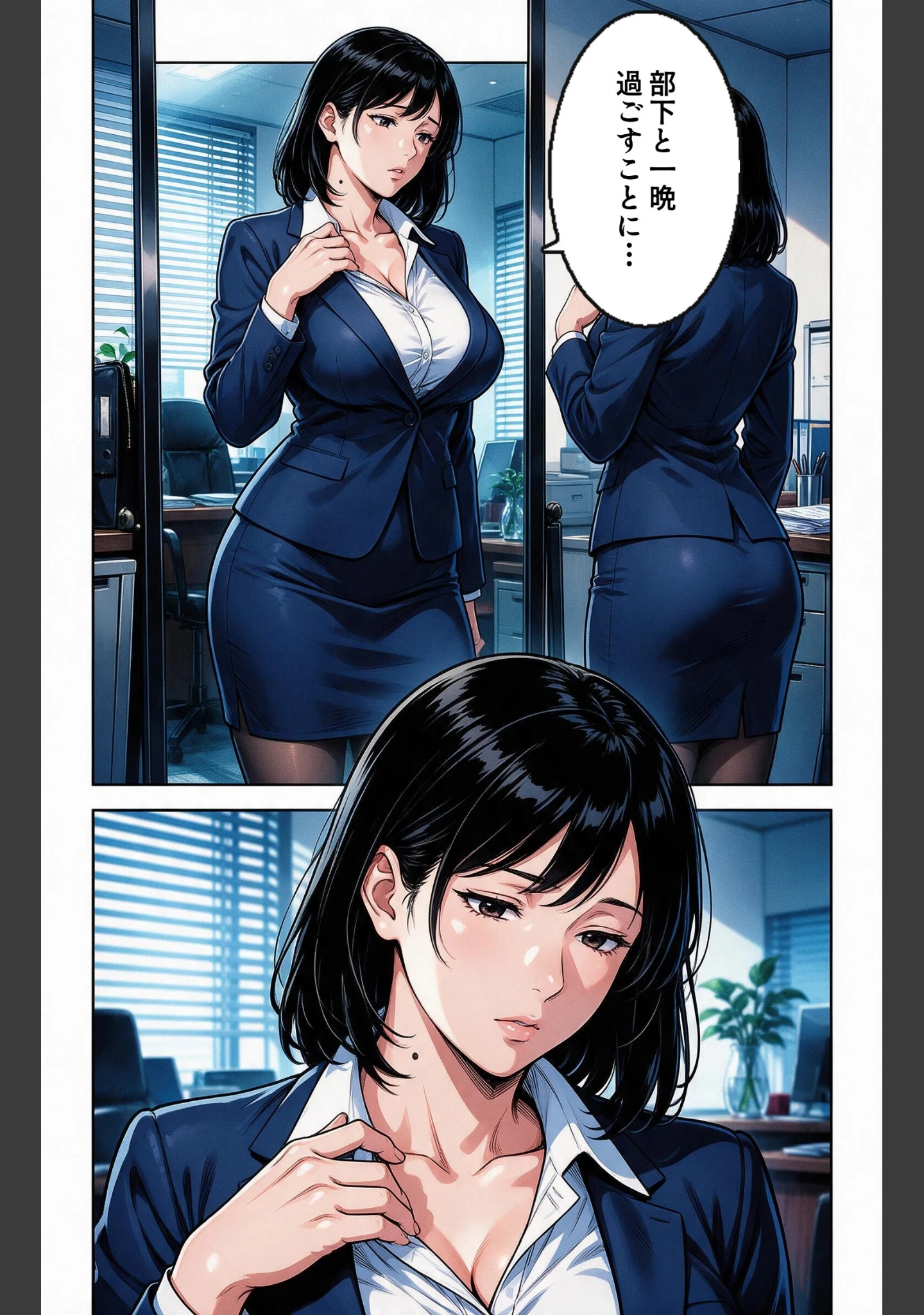 「お堅いと思ってた爆乳女上司と大雪で足止めされたら朝まで搾り取られた件【モザイク版】（単話）」（宵待あかり） 試し読み 8ページ目