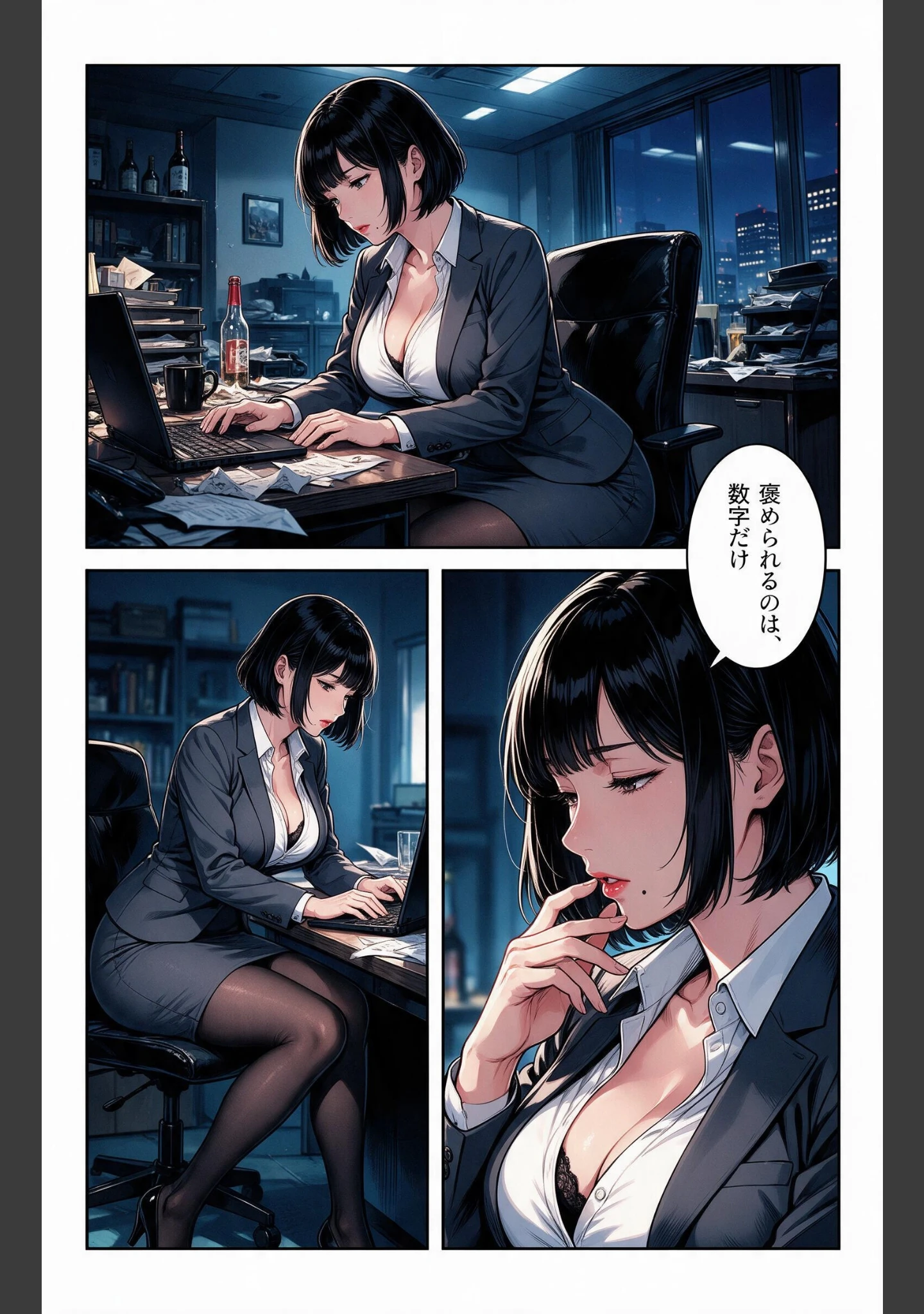 「酔うと甘えてくる巨乳女上司を酔い潰れたので介抱したら我慢できずに求めてきた話【モザイク版】（単話）」（宵待あかり） 試し読み 2ページ目