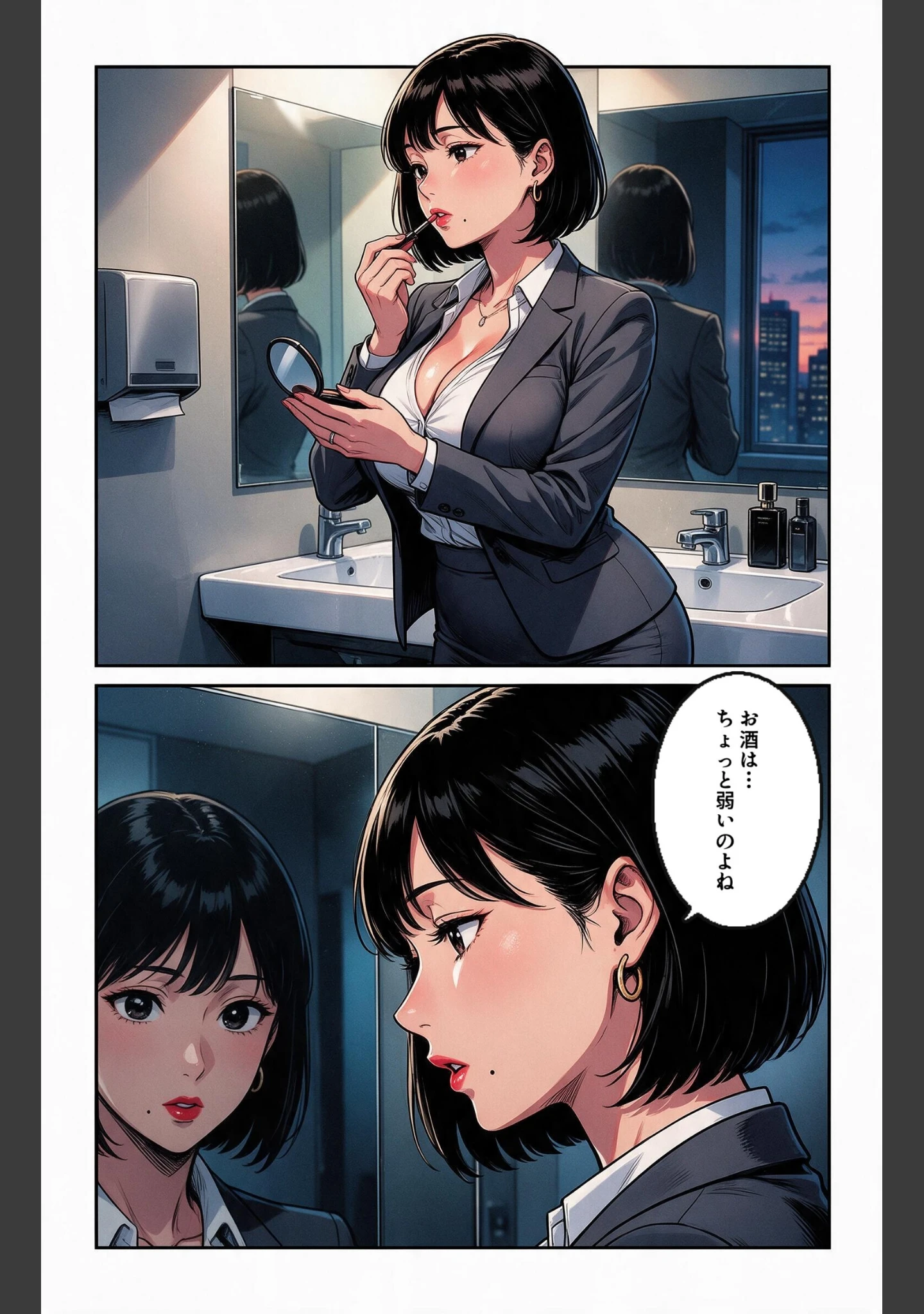 「酔うと甘えてくる巨乳女上司を酔い潰れたので介抱したら我慢できずに求めてきた話【モザイク版】（単話）」（宵待あかり） 試し読み 4ページ目