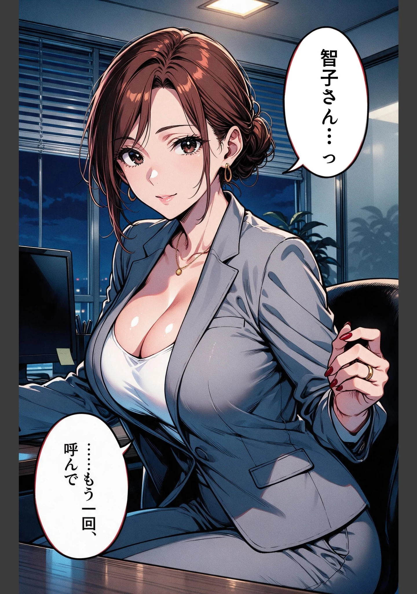 「肉食すぎる爆乳女上司に残業で二人きりにされて中出しが止まらなくなった話【モザイク版】（単話）」（宵待あかり） 試し読み 12ページ目