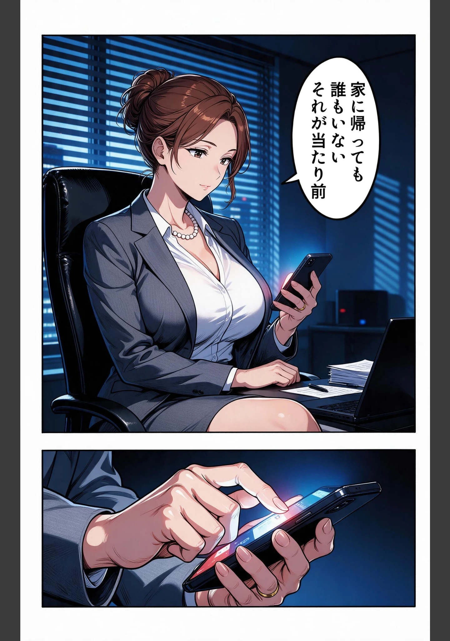 「肉食すぎる爆乳女上司に残業で二人きりにされて中出しが止まらなくなった話【モザイク版】（単話）」（宵待あかり） 試し読み 3ページ目