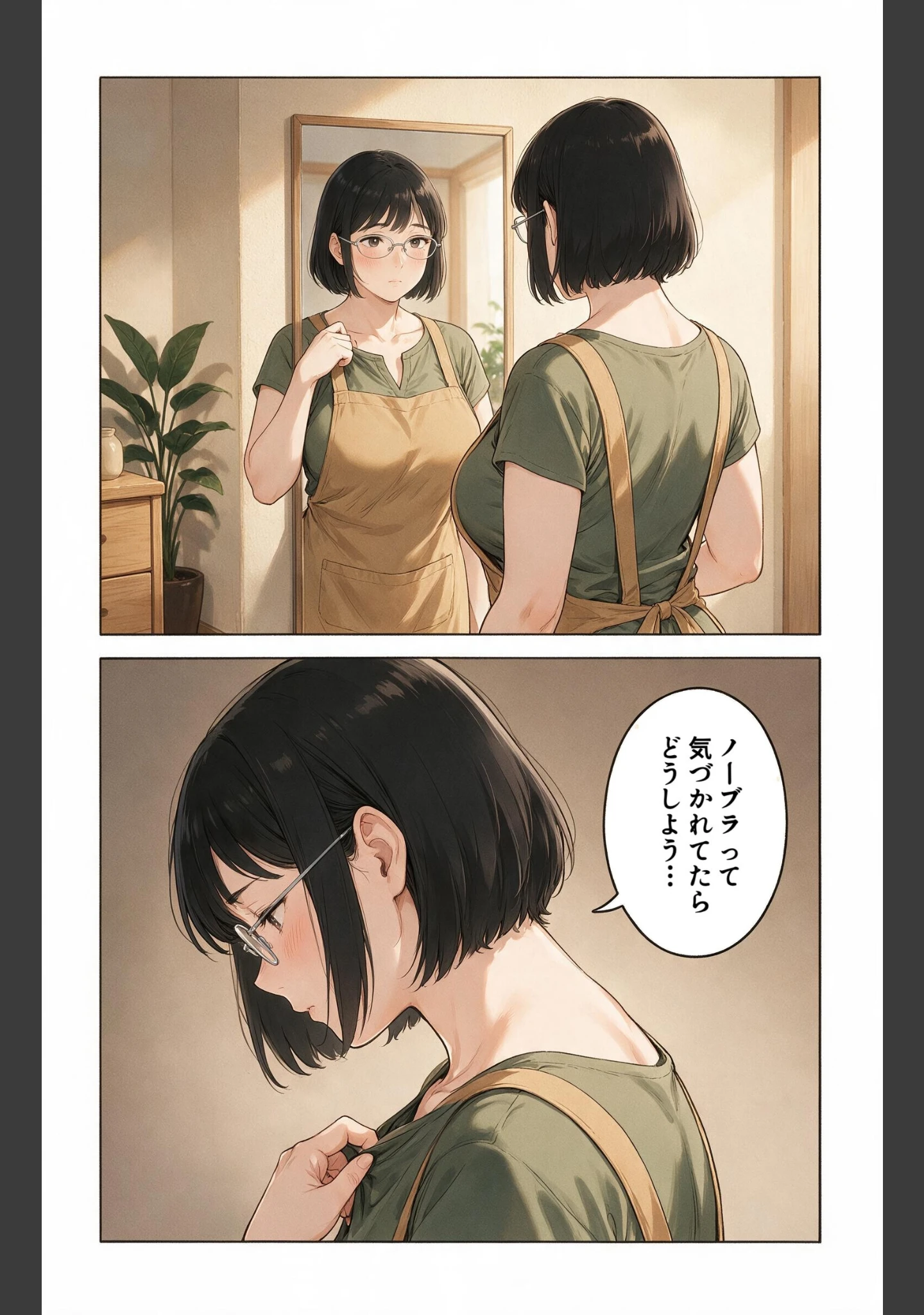 「風呂上がりで火照ったノーブラ義母と風呂場で鉢合わせたら好きにしていいって言われた話【モザイク版】（単話）」（藤白すずり） 試し読み 8ページ目
