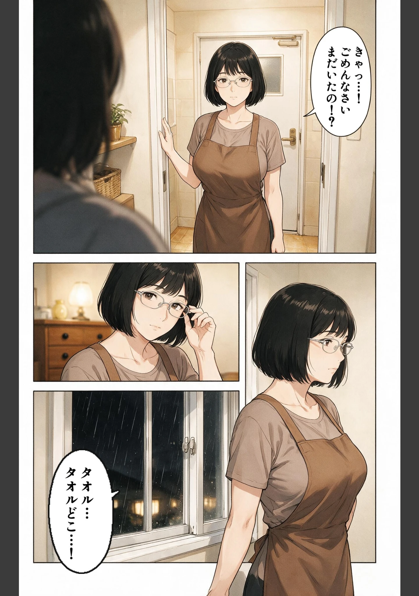「風呂上がりで火照ったノーブラ義母と風呂場で鉢合わせたら好きにしていいって言われた話【モザイク版】（単話）」（藤白すずり） 試し読み 9ページ目
