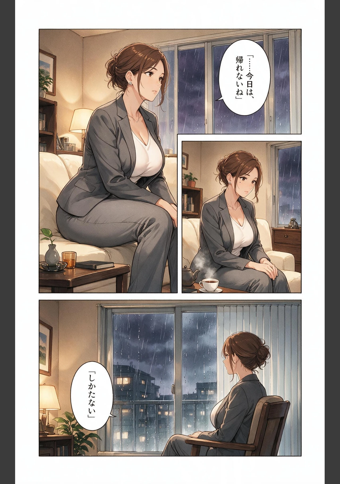 「お堅いと思ってたノーブラ兄嫁さんの家に台風で泊まったら我慢できずに求めてきた件【モザイク版】（単話）」（藤白すずり） 試し読み 9ページ目