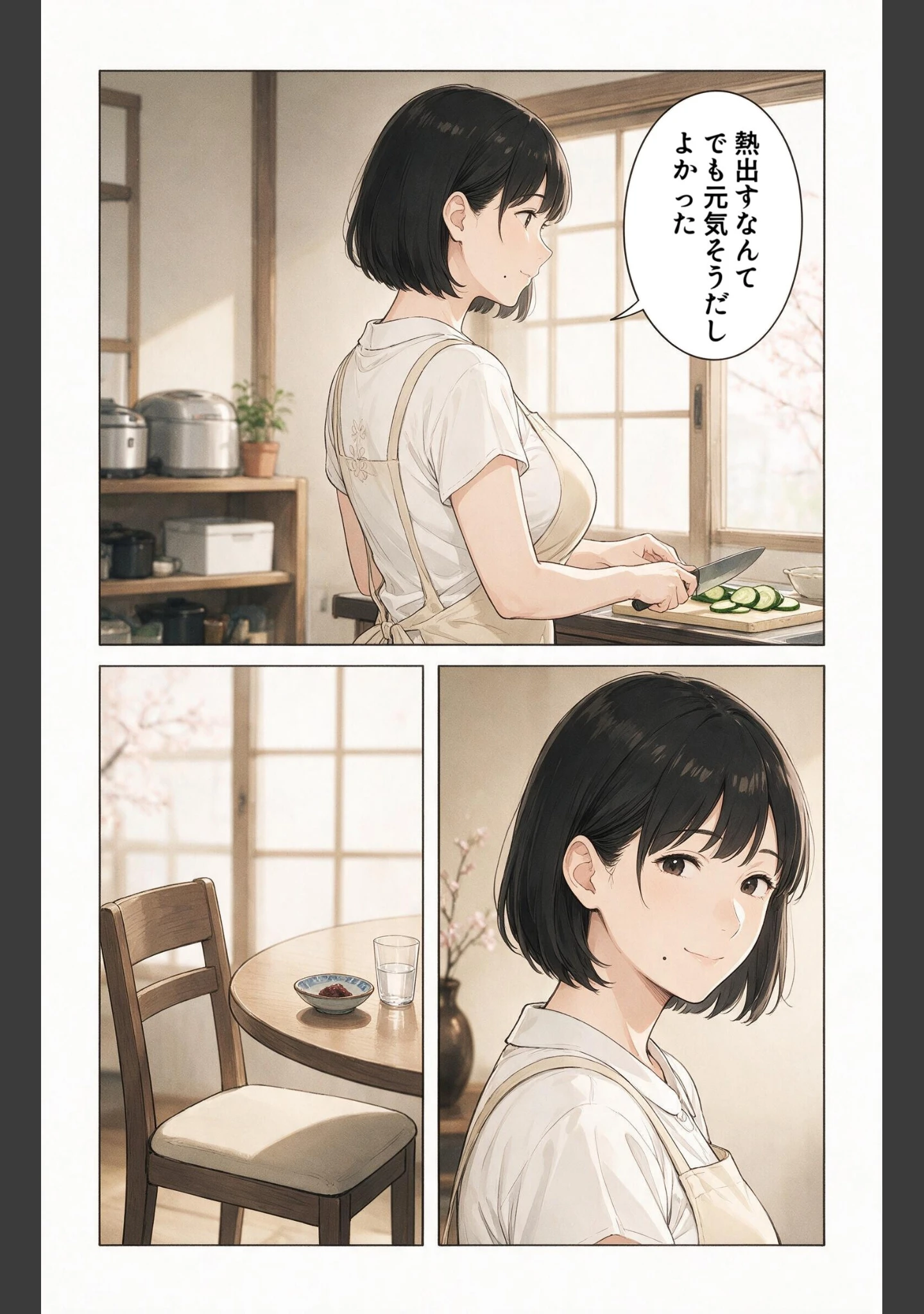 「清楚だと思っていた巨乳義母に熱を出して看病されたら朝まで搾り取られた話【モザイク版】（単話）」（藤白すずり） 試し読み 2ページ目