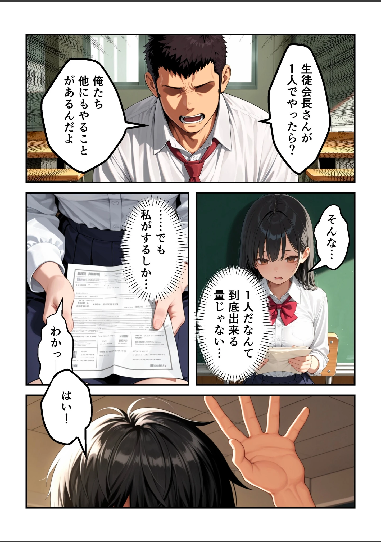 「強気で嫌われ生徒会長は俺にだけあまあま_何度もイチャラブ生ハメセックス【白抜き修正版】」（あふれだすにじる） 試し読み 12ページ目