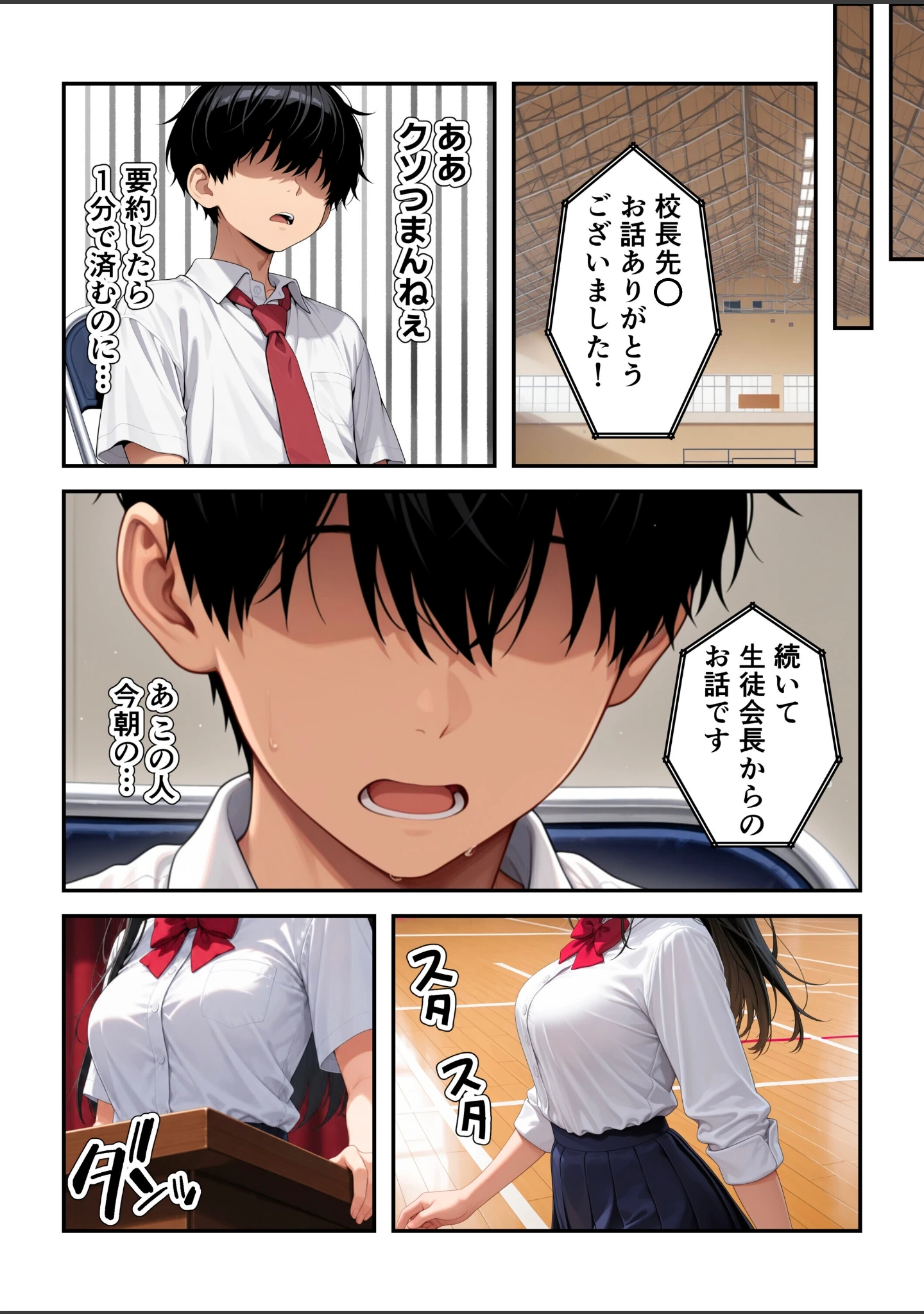 「強気で嫌われ生徒会長は俺にだけあまあま_何度もイチャラブ生ハメセックス【白抜き修正版】」（あふれだすにじる） 試し読み 7ページ目