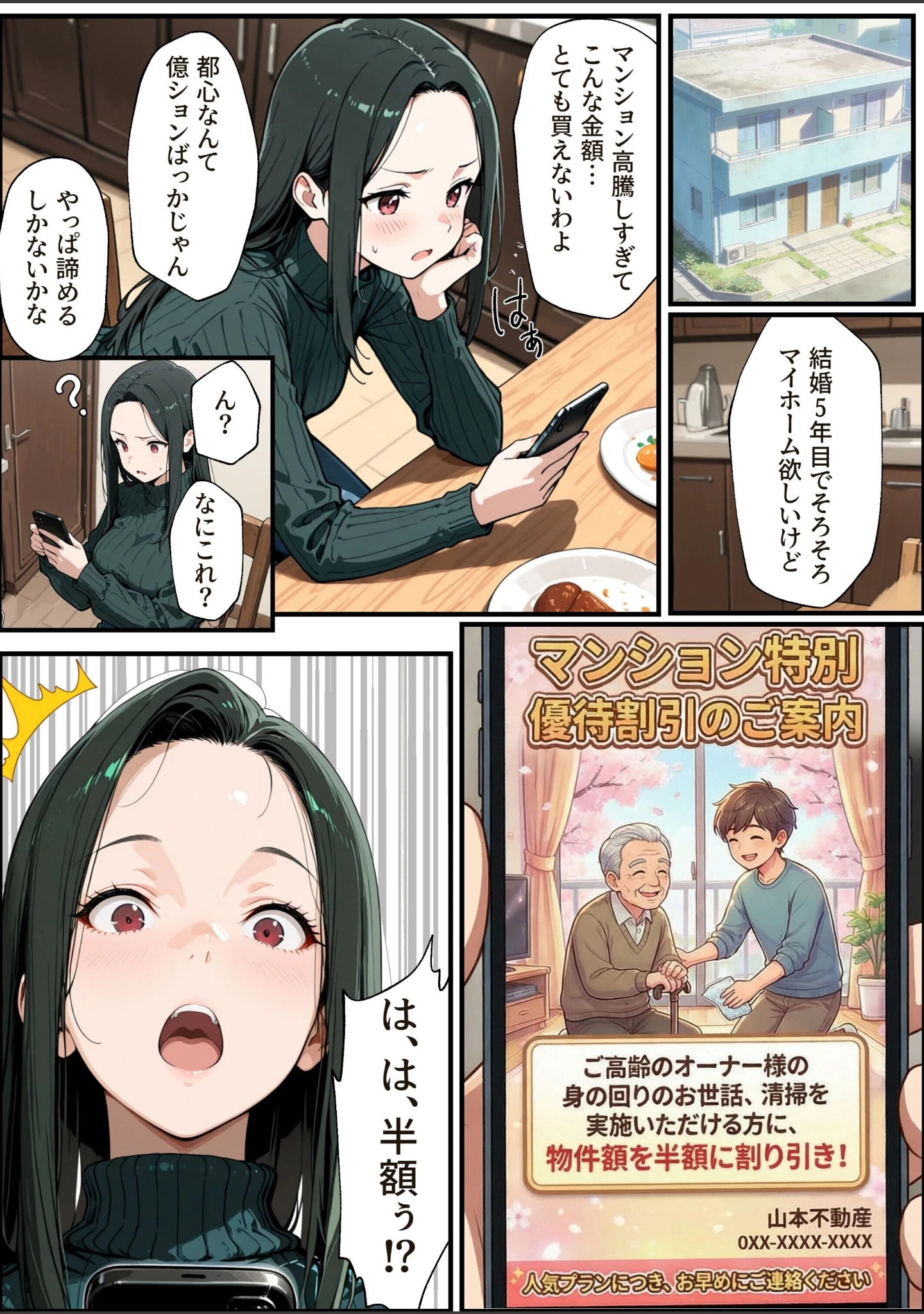 「孕ませマンション ローン半額の条件に毎週オーナーの精液を注がれる若妻【白抜き修正版】」（ナルミコ） 試し読み 2ページ目