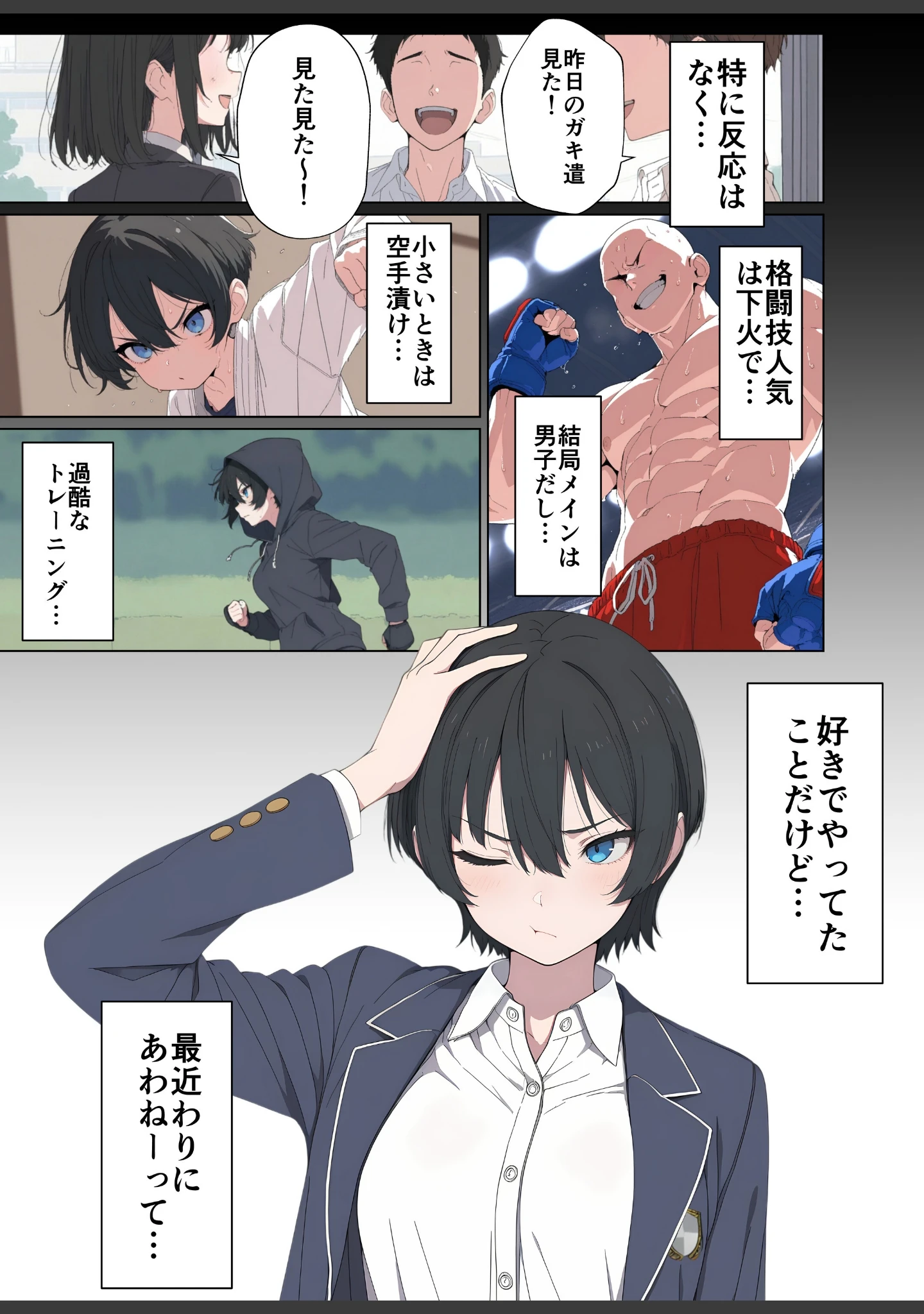 「現役JK格闘家は穴モテしたい【白抜き修正版】」（こなまく） 試し読み 9ページ目