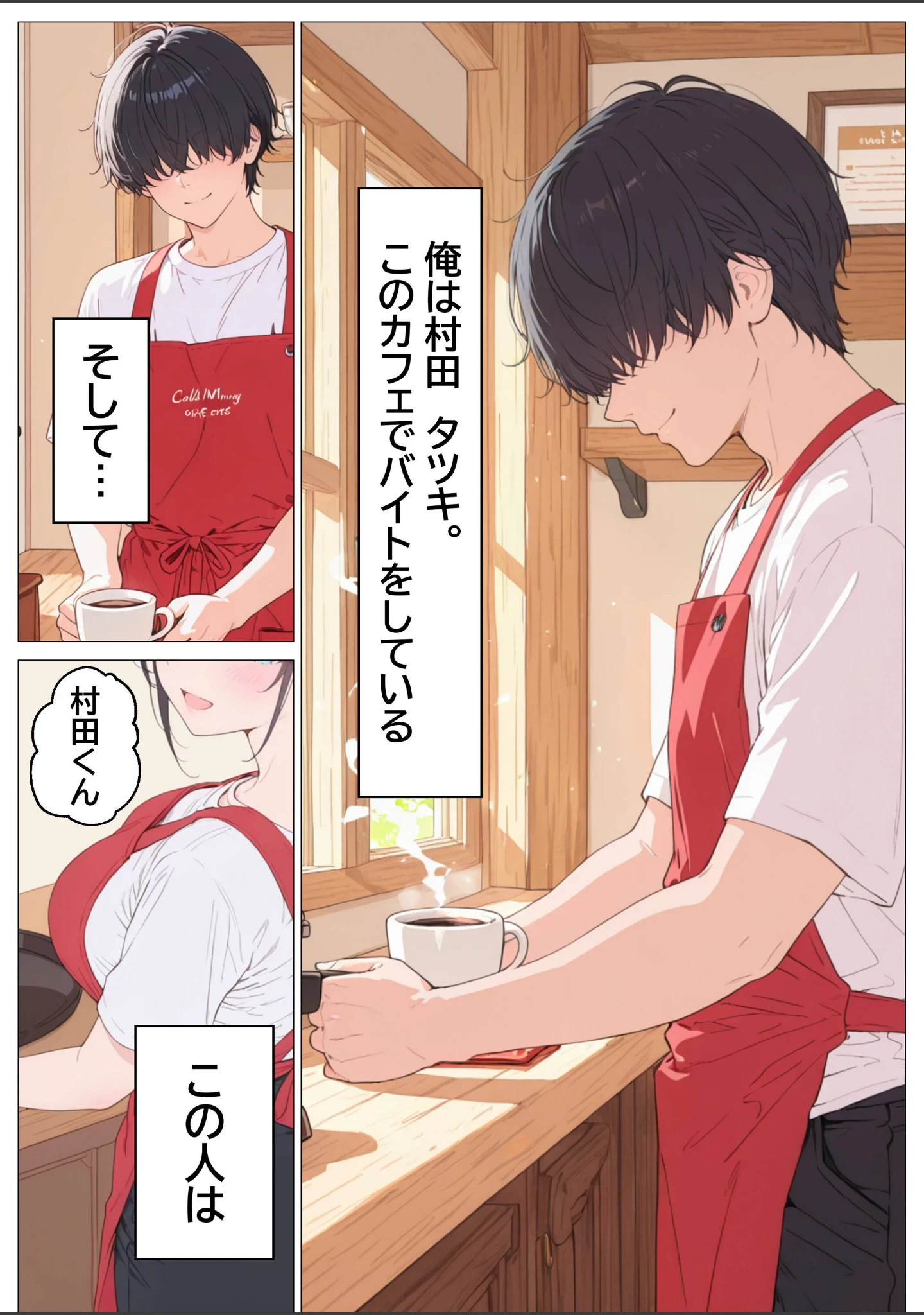 「雨でびしょ濡れのバ先人妻を連れ込んで生ハメした話【白抜き修正版】」（つきつき工房） 試し読み 2ページ目