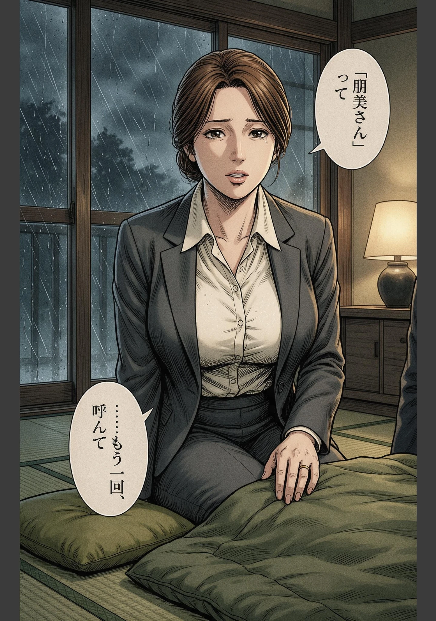 「風呂上がりで火照ったノーブラ恩師の奥さんの家に台風で泊まったら好きにしていいって言われた話【モザイク版】（単話）」（神鳴もえぎ） 試し読み 12ページ目