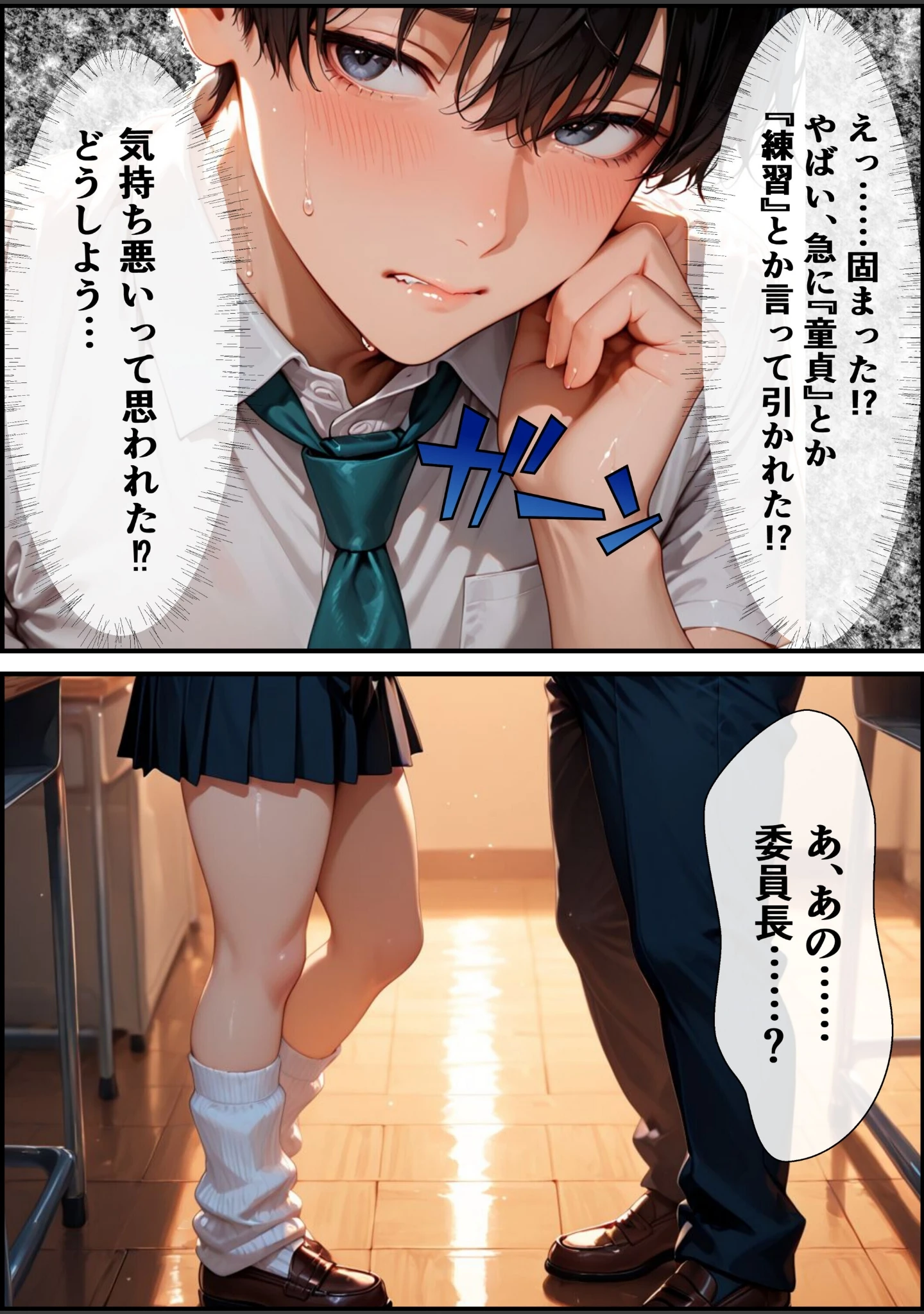 「童貞の僕を男にしてくれたギャル委員長と放課後密着あまあま交尾をする話【モザイク版】」（むちプリギャル舎） 試し読み 15ページ目