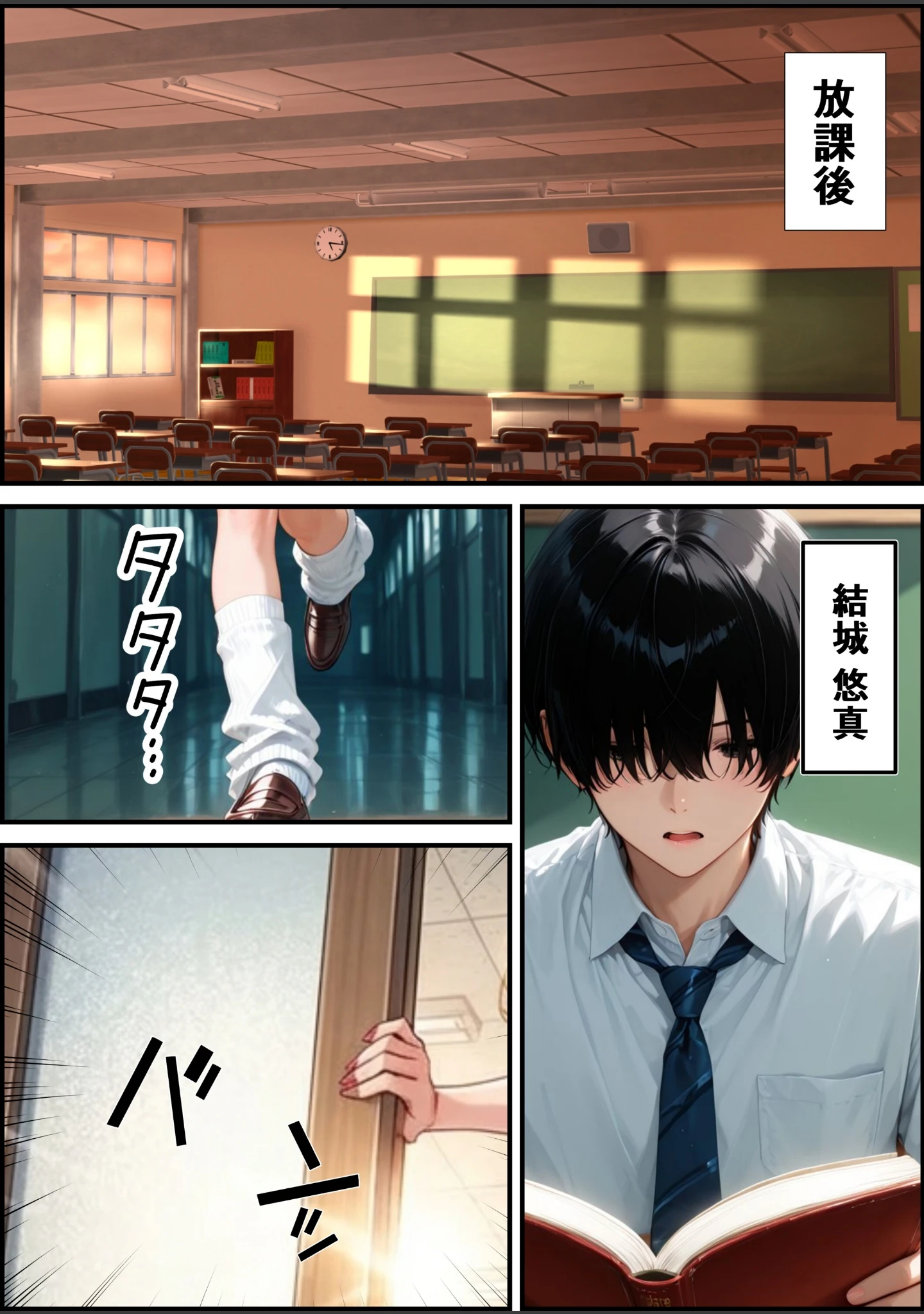 「童貞の僕を男にしてくれたギャル委員長と放課後密着あまあま交尾をする話【モザイク版】」（むちプリギャル舎） 試し読み 2ページ目