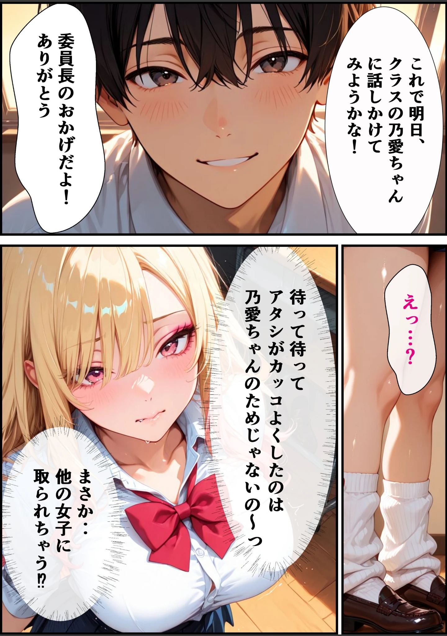 「童貞の僕を男にしてくれたギャル委員長と放課後密着あまあま交尾をする話【モザイク版】」（むちプリギャル舎） 試し読み 9ページ目