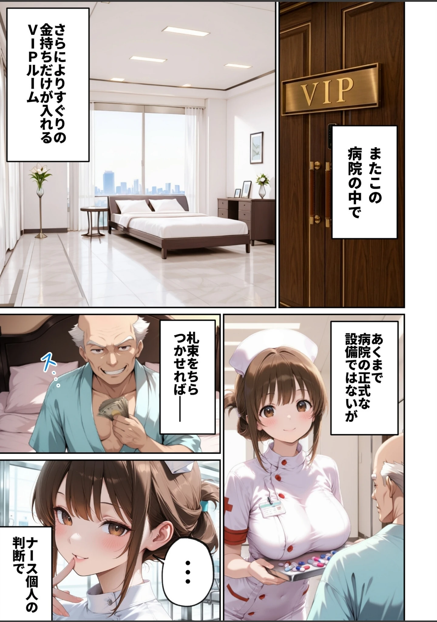「入院中の資産家ジジイにガチ恋したナースの献身がヤバ過ぎた話。【白抜き修正版】」（ルミナ） 試し読み 5ページ目