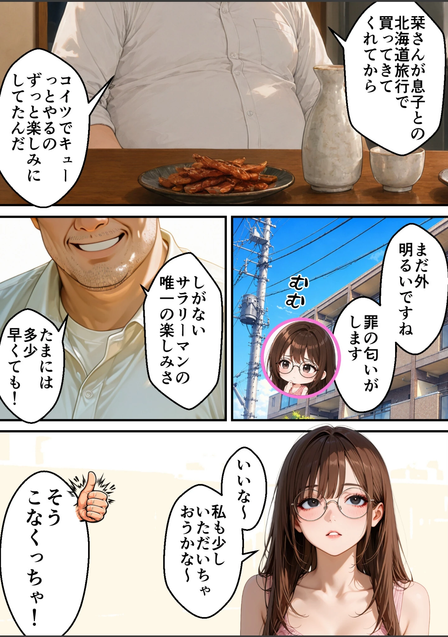 「無防備な息子の嫁に裏切りの催〇アプリ・娘のように思っていた彼女をバニー電マで屈辱アクメさせてしまう義父の愛欲【白抜き修正版】」（ほっとないと倶楽部） 試し読み 3ページ目