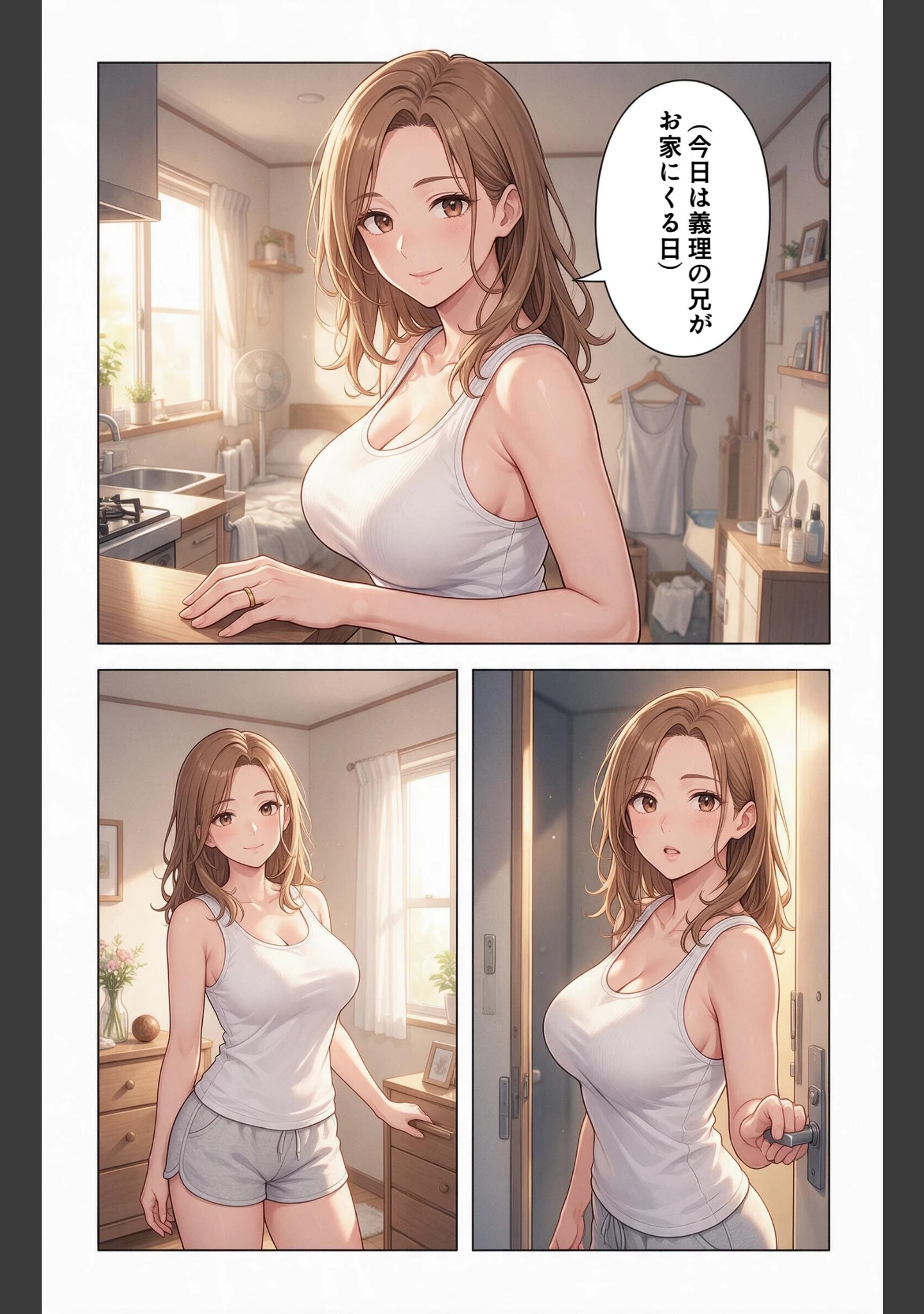 「酔うと甘えてくるタンクトップ姿の義妹の家に台風で泊まったらドロドロに依存された件【モザイク版】（単話）」（夏籠しじみ） 試し読み 2ページ目