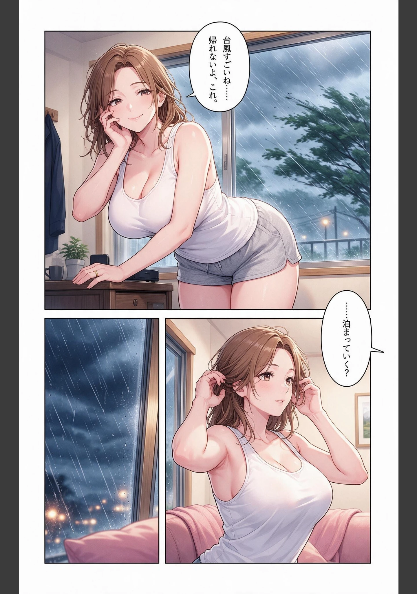 「酔うと甘えてくるタンクトップ姿の義妹の家に台風で泊まったらドロドロに依存された件【モザイク版】（単話）」（夏籠しじみ） 試し読み 9ページ目