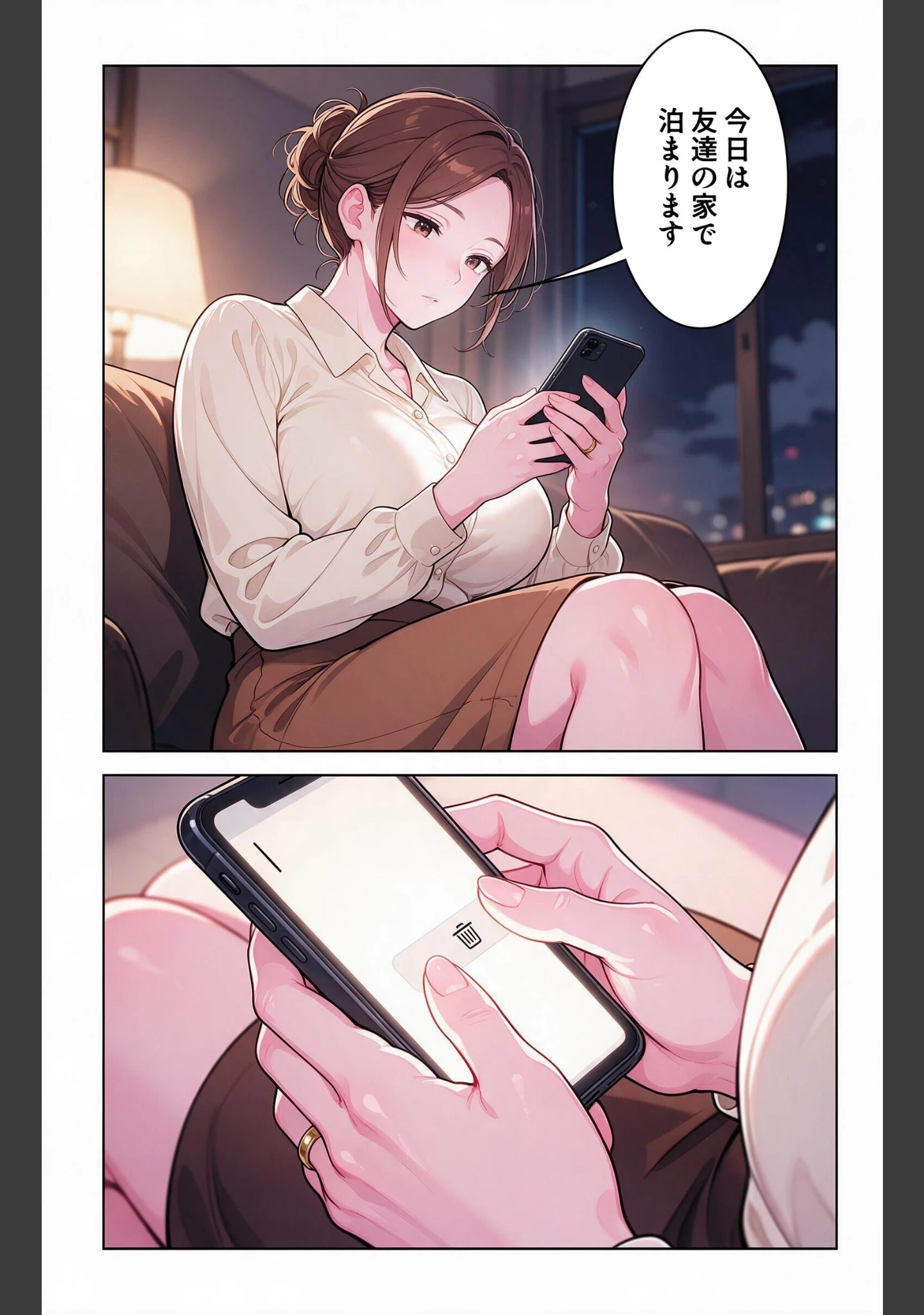 「塩対応だったおっぱいの大きい妹の友達に熱を出して看病されたら童貞を卒業させてもらえた話【モザイク版】（単話）」（夏籠しじみ） 試し読み 3ページ目