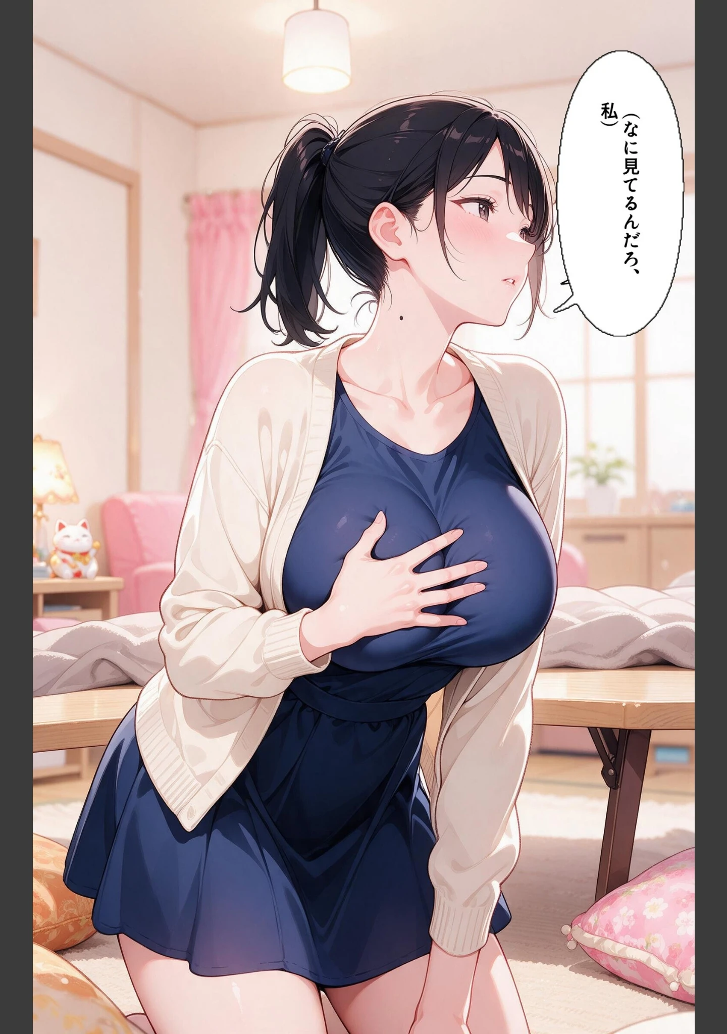 「甘え上手な爆乳義妹と炬燵で足が触れたら甘えたい盛りでベタベタだった話【モザイク版】（単話）」（夏籠しじみ） 試し読み 7ページ目
