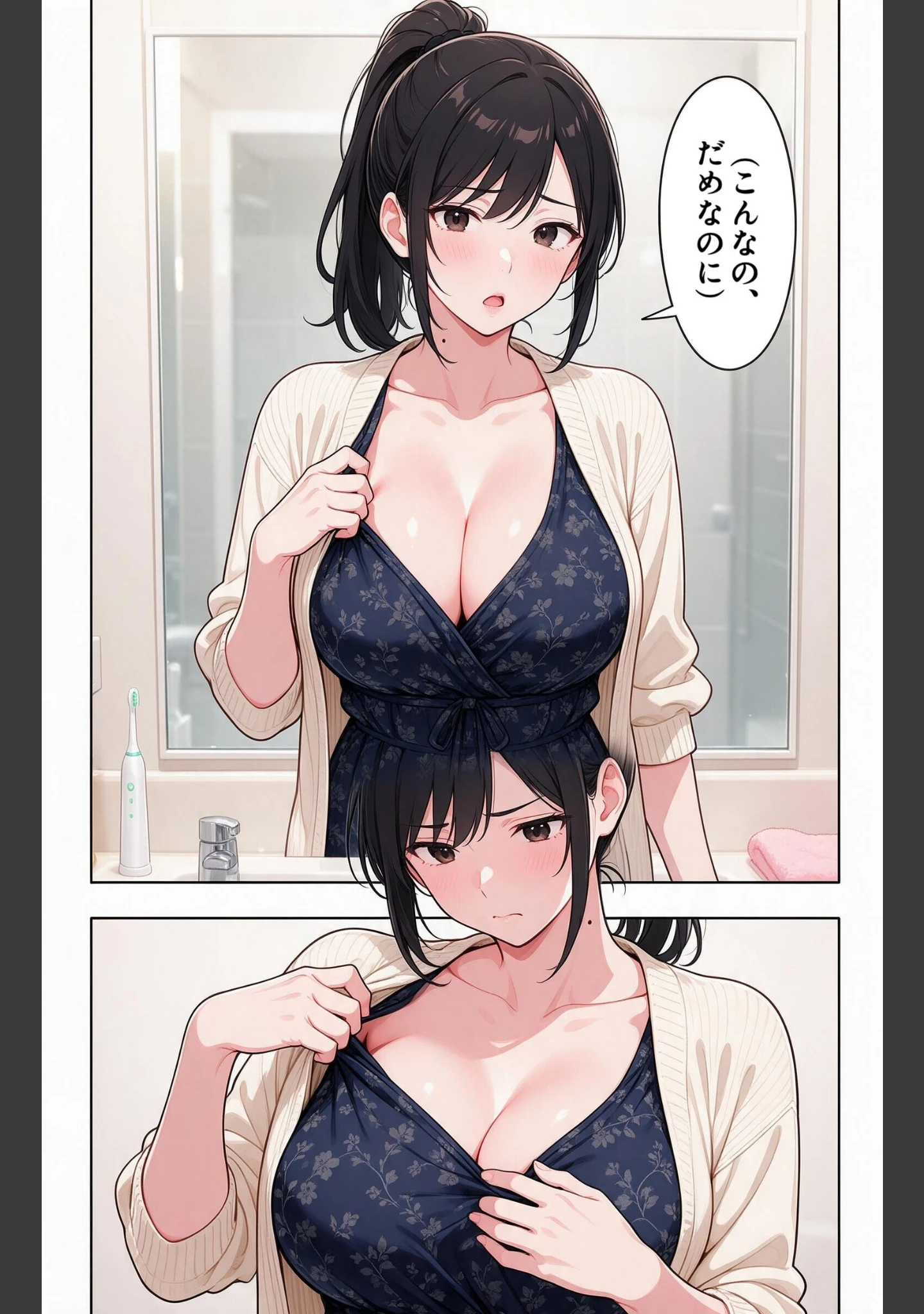 「甘え上手な爆乳義妹と炬燵で足が触れたら甘えたい盛りでベタベタだった話【モザイク版】（単話）」（夏籠しじみ） 試し読み 8ページ目
