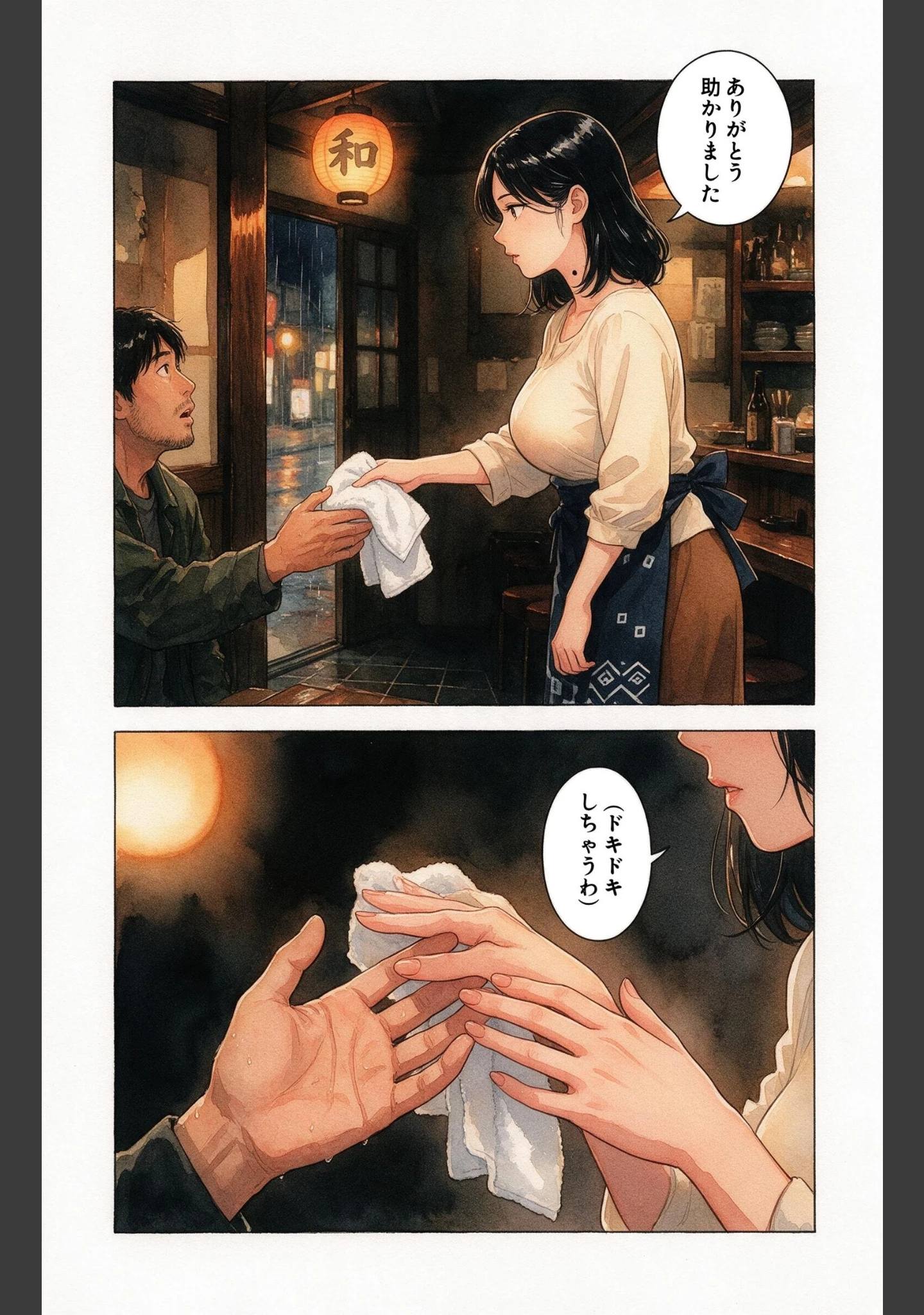 「甘え上手なおっぱいの大きい居酒屋の女将さんの家に台風で泊まったら一晩だけって抱きしめられた話【モザイク版】（単話）」（百舌鳥ゆかり） 試し読み 6ページ目
