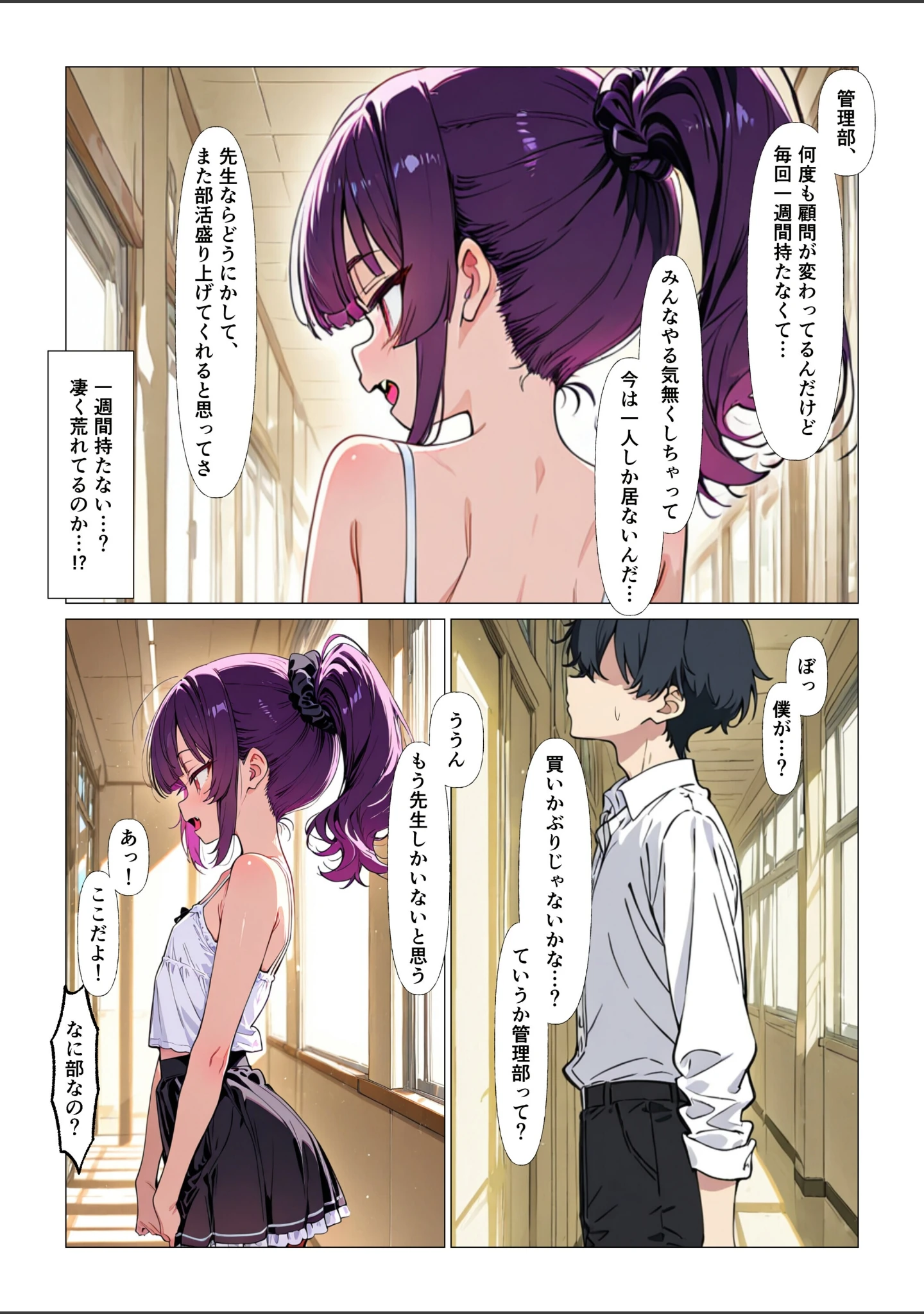 「めすがき射精管理部へようこそ！【棒消し修正版】」（くらんべりー） 試し読み 3ページ目