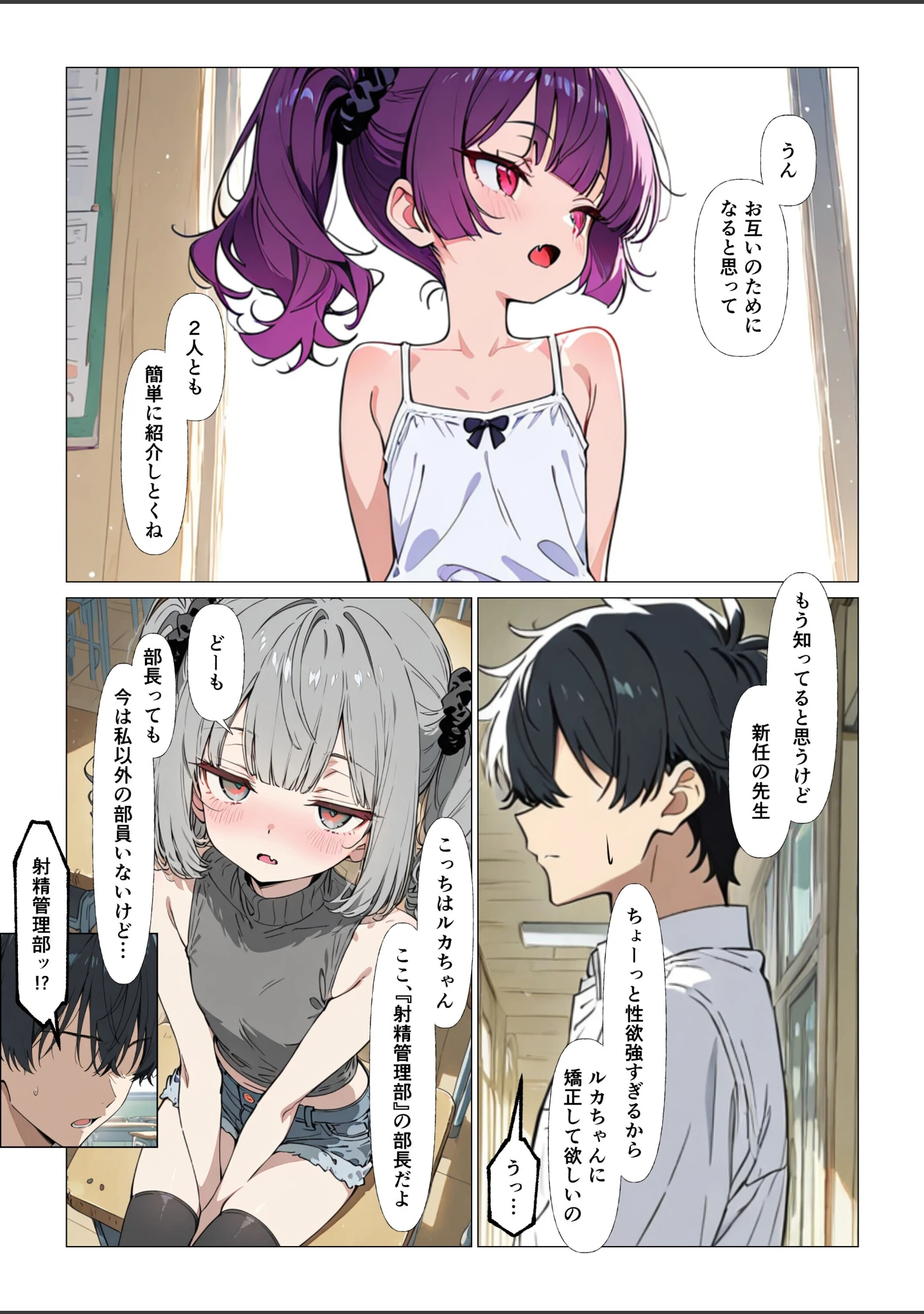 「めすがき射精管理部へようこそ！【棒消し修正版】」（くらんべりー） 試し読み 5ページ目