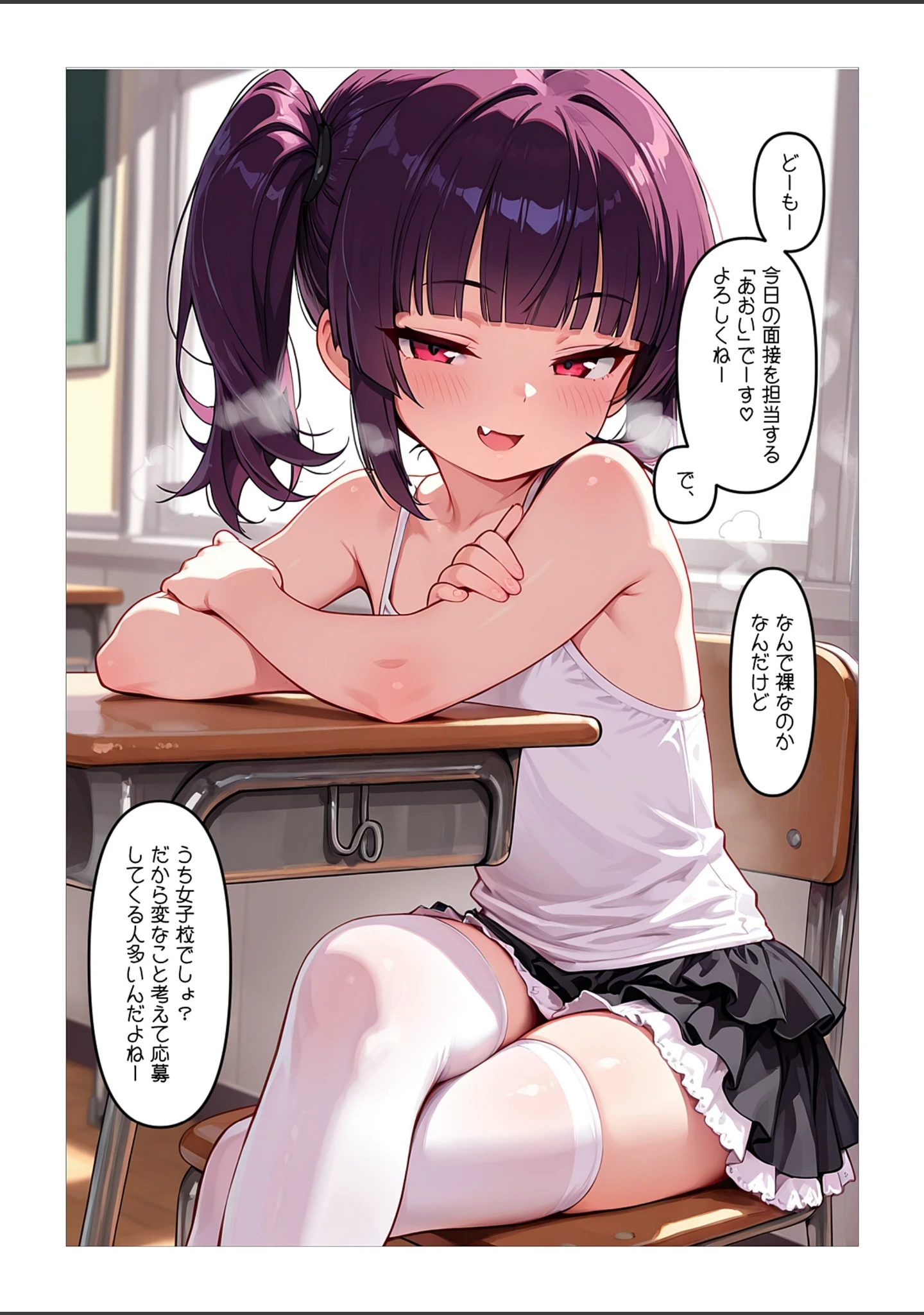 「めすがき面接官にめちゃくちゃ搾り取られる話【モザイク版】」（くらんべりー） 試し読み 3ページ目