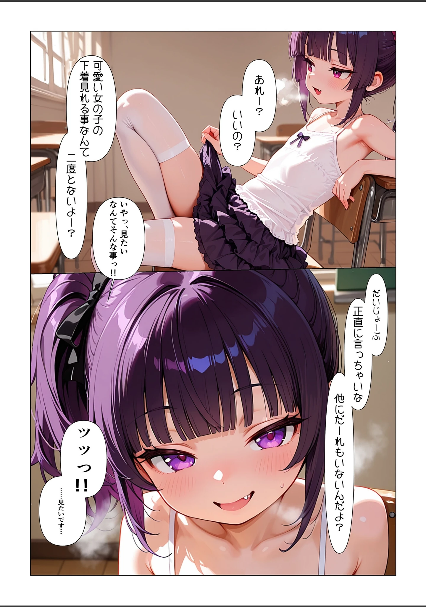 「めすがき面接官にめちゃくちゃ搾り取られる話【モザイク版】」（くらんべりー） 試し読み 8ページ目