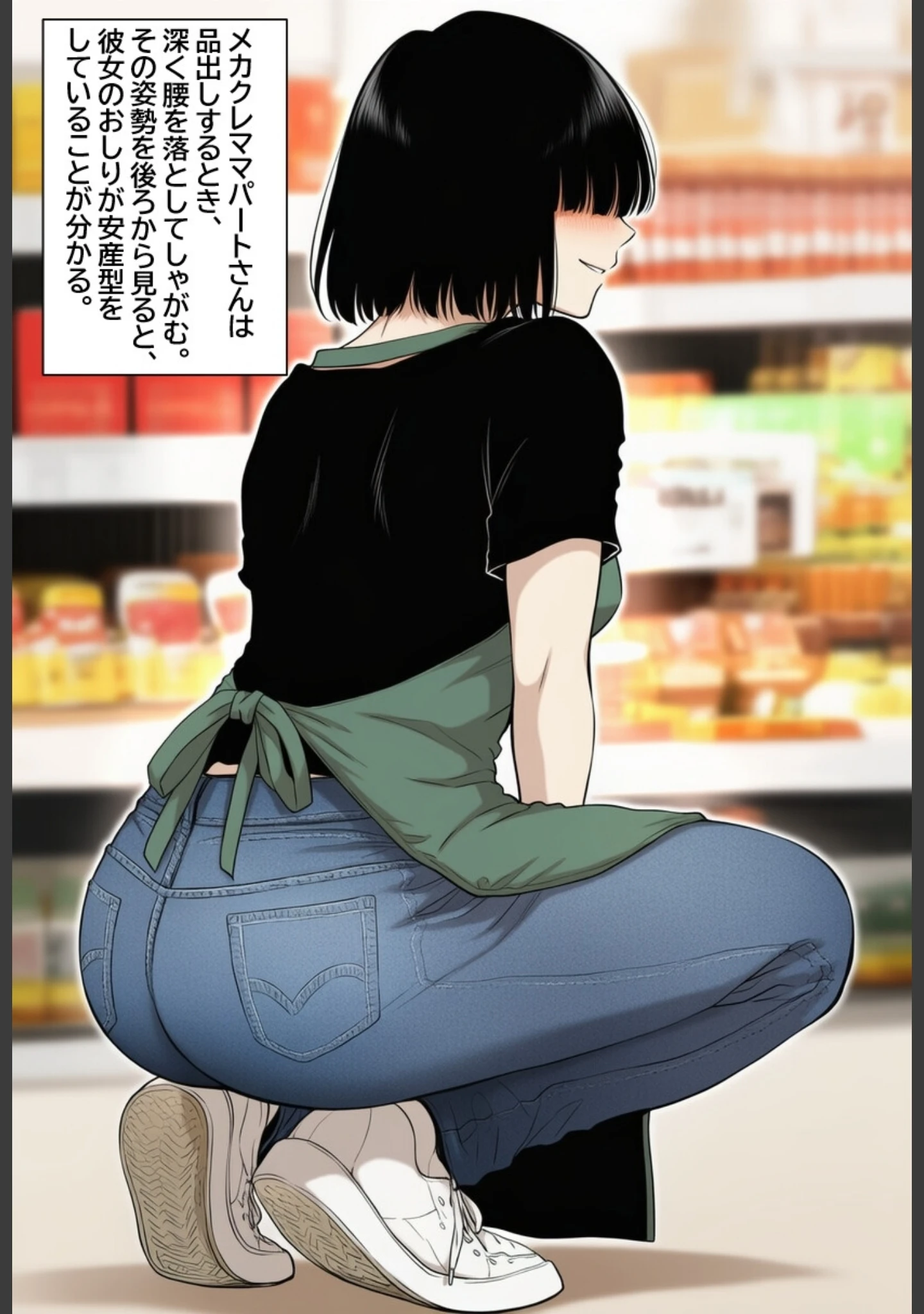 「メカクレママを孕ませたい！メカクレ巨乳ママに無責任中出ししまくって孕ませる話。【モザイク版】（単話）」（ハラメウメ） 試し読み 2ページ目