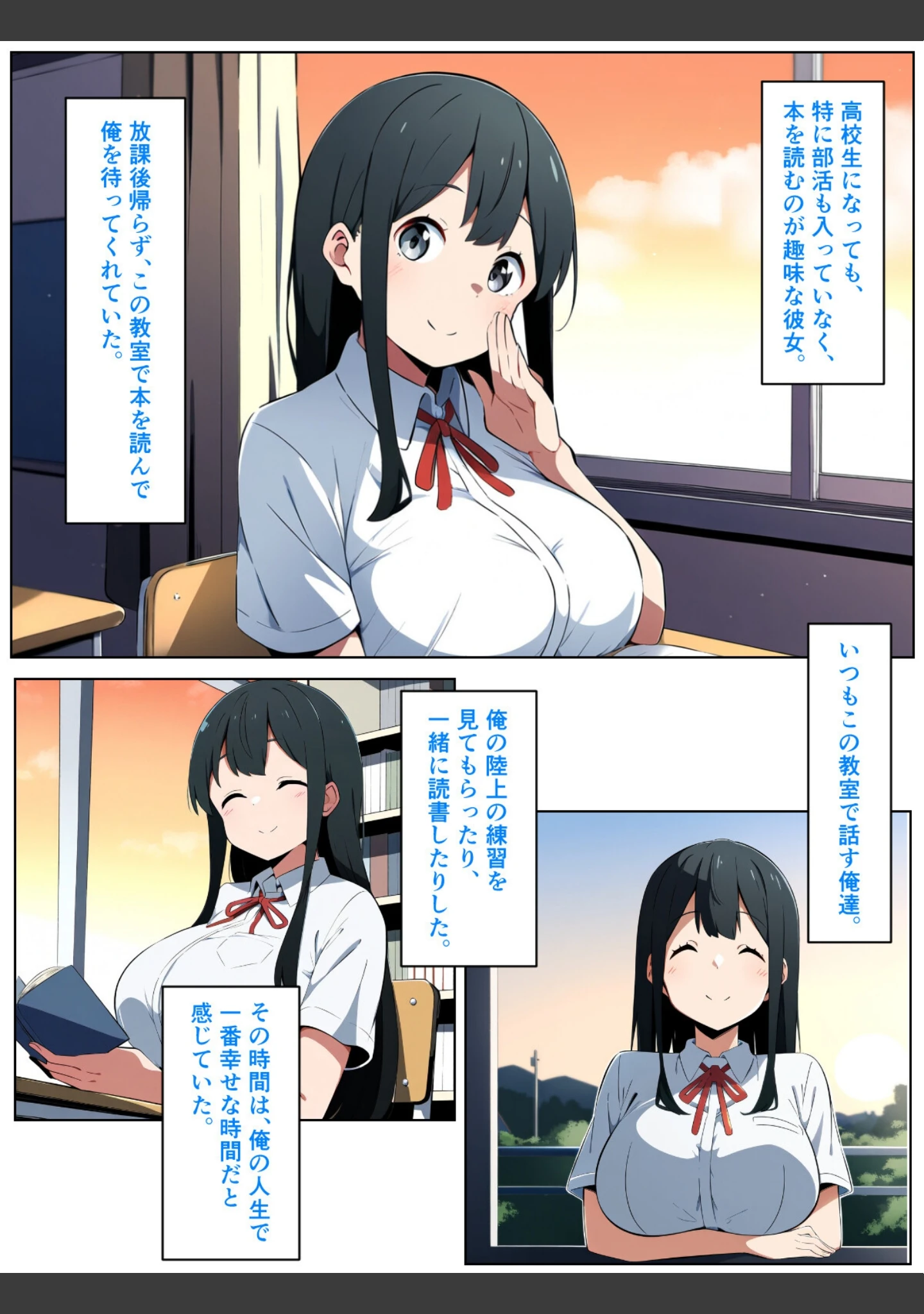 「黒髪陰キャの幼馴染をチャラ男先輩に寝取られる話【白抜き修正版】」（ぬぽぬぽらぼ） 試し読み 5ページ目
