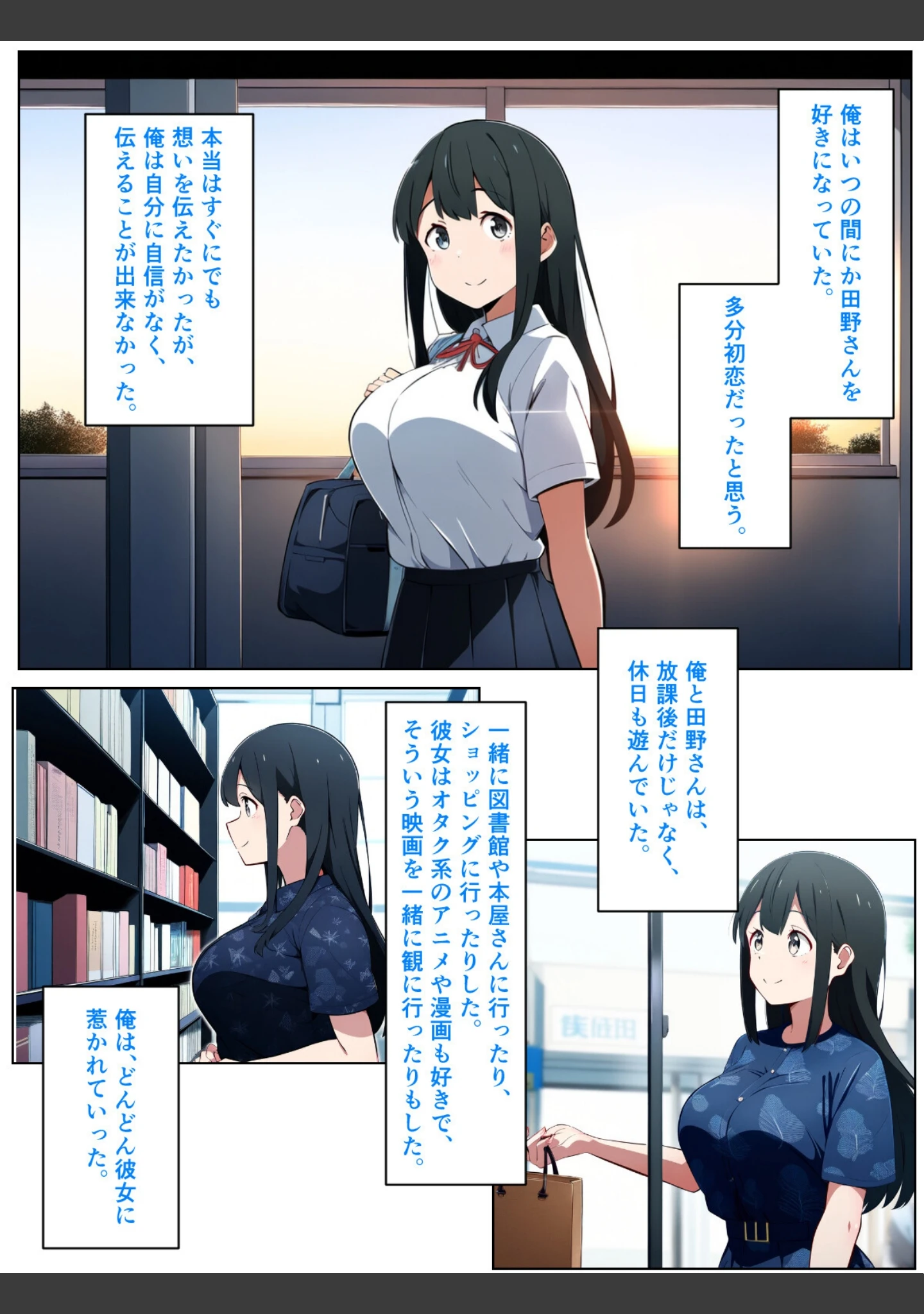 「黒髪陰キャの幼馴染をチャラ男先輩に寝取られる話【白抜き修正版】」（ぬぽぬぽらぼ） 試し読み 6ページ目