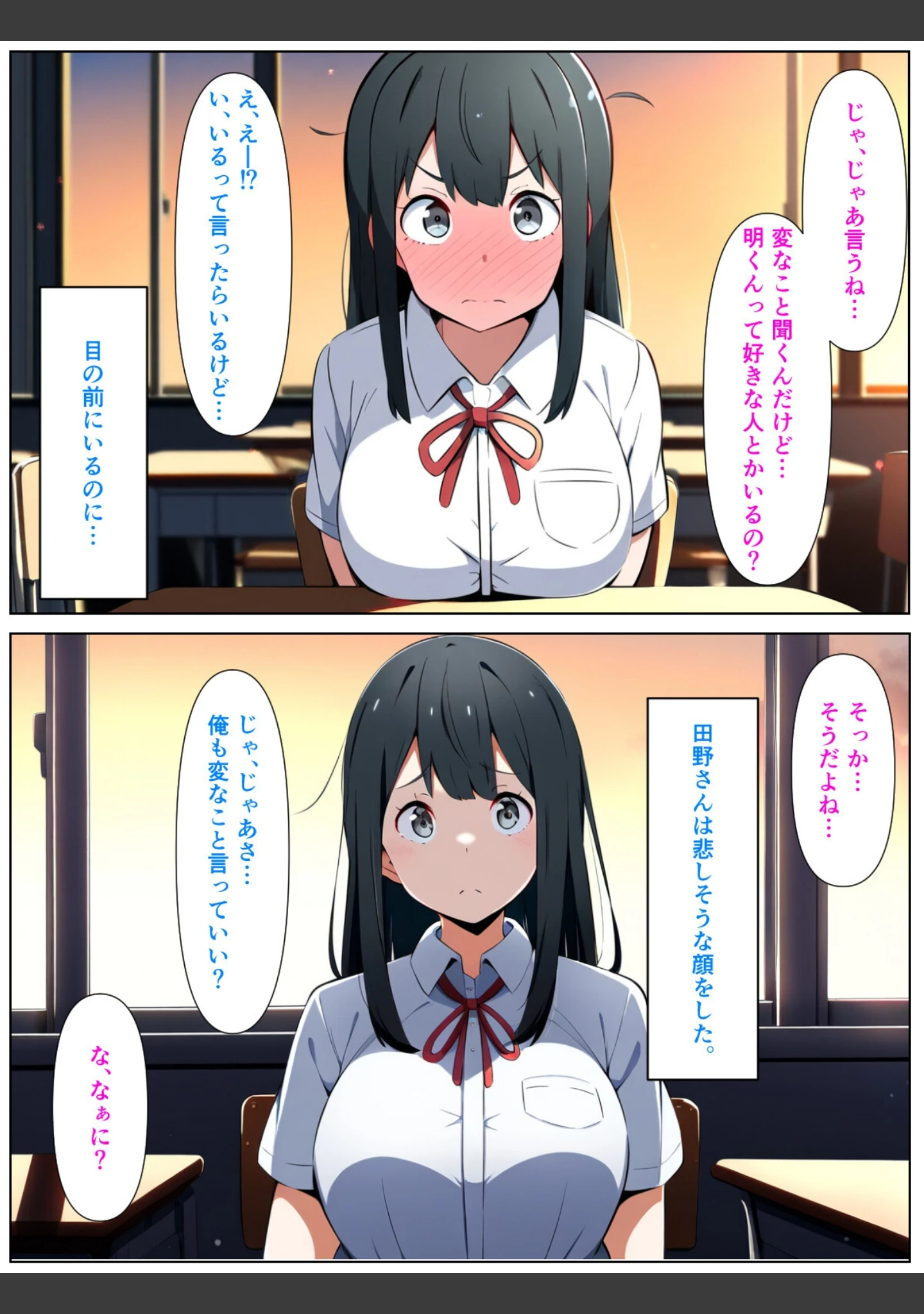 「黒髪陰キャの幼馴染をチャラ男先輩に寝取られる話【白抜き修正版】」（ぬぽぬぽらぼ） 試し読み 8ページ目