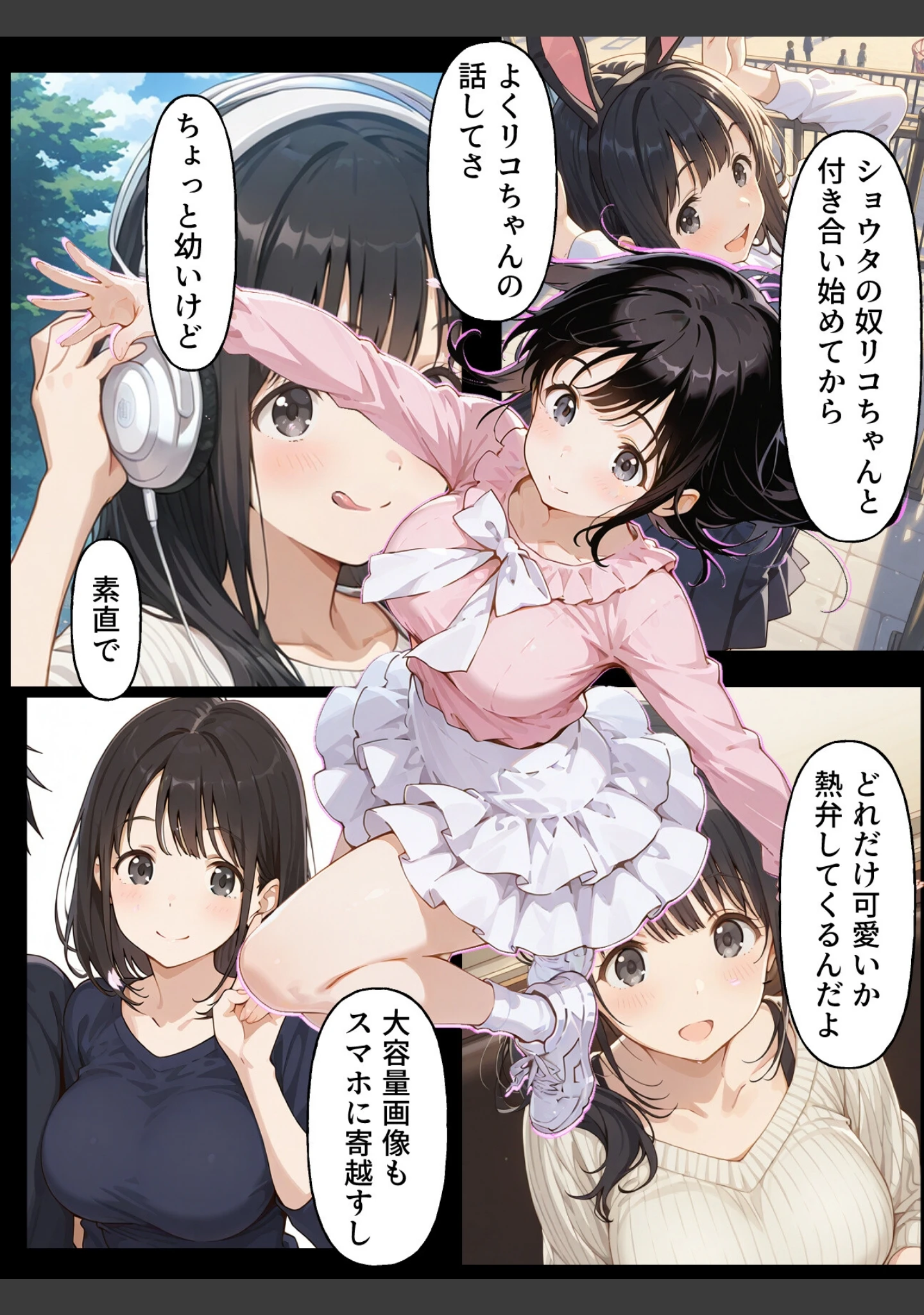 「親友の彼女をむ〇やりセフレにしたい漫画【白抜き修正版】（単話）」（てんでしゅがー） 試し読み 7ページ目