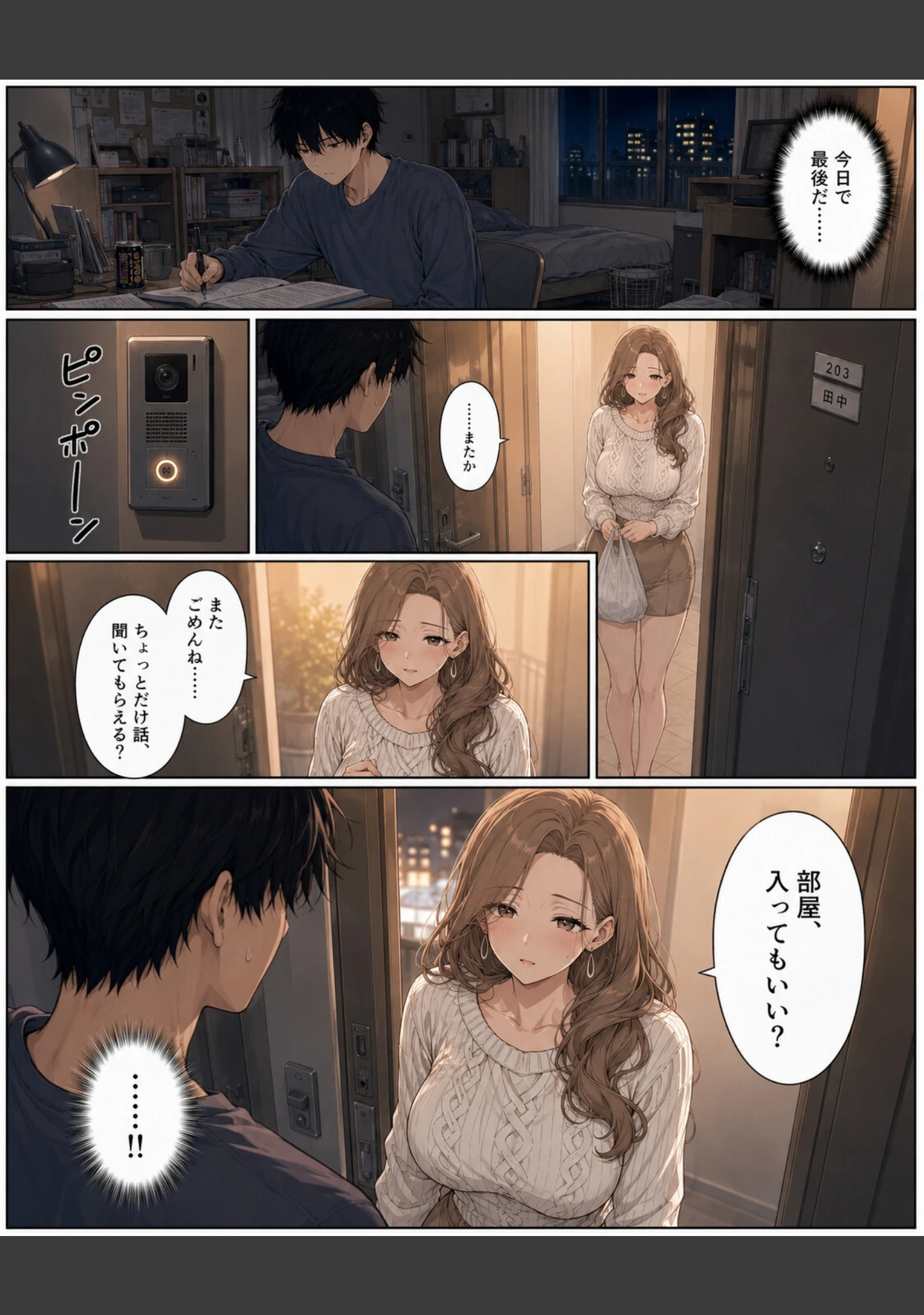 「押すたび、1万円消えるボタン…その度に隣の人妻が誘惑してくる。【白抜き修正版】」（かわいいラボ） 試し読み 10ページ目