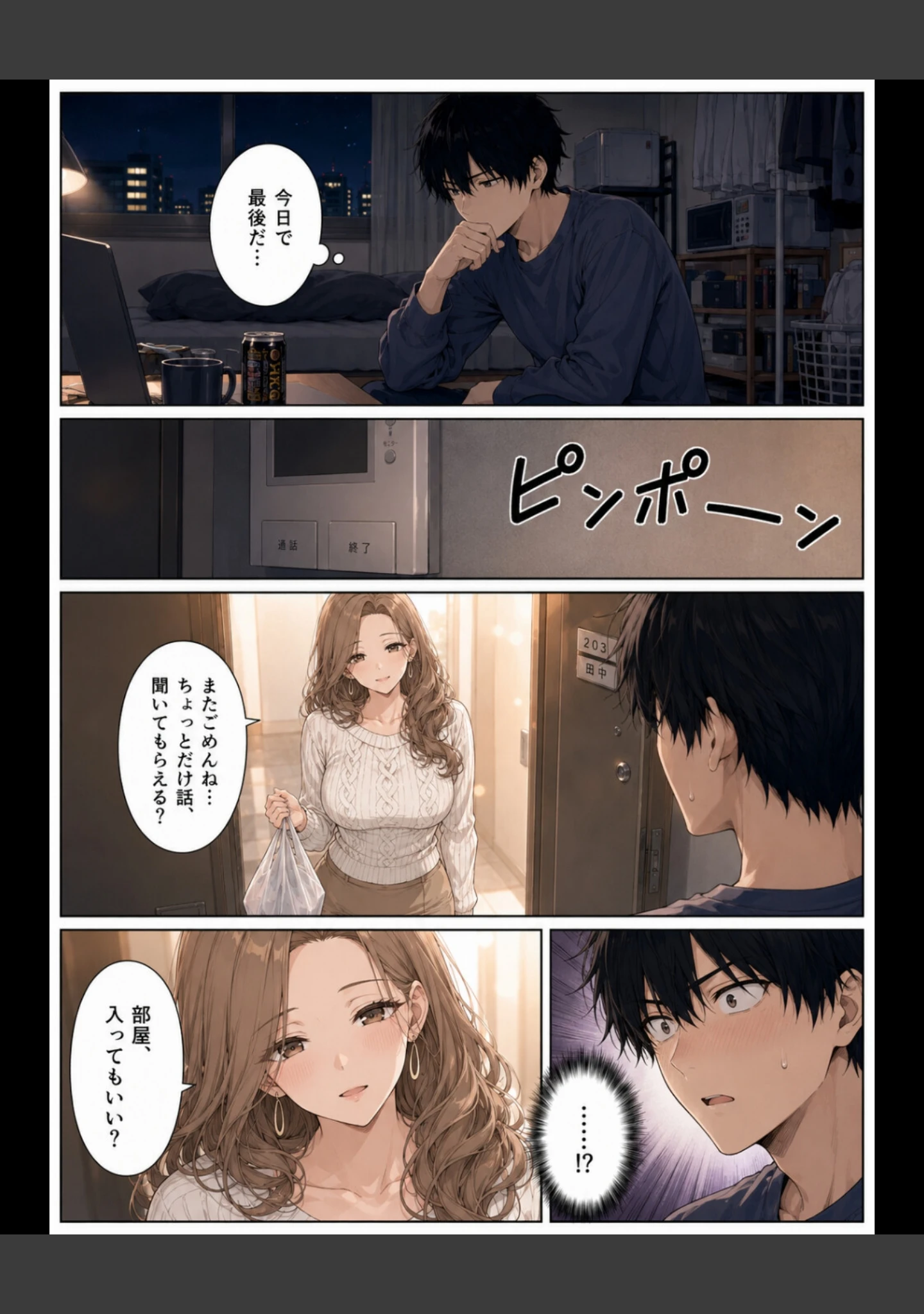 「押すたび、1万円消えるボタン…その度に隣の人妻が誘惑してくる。【白抜き修正版】」（かわいいラボ） 試し読み 15ページ目