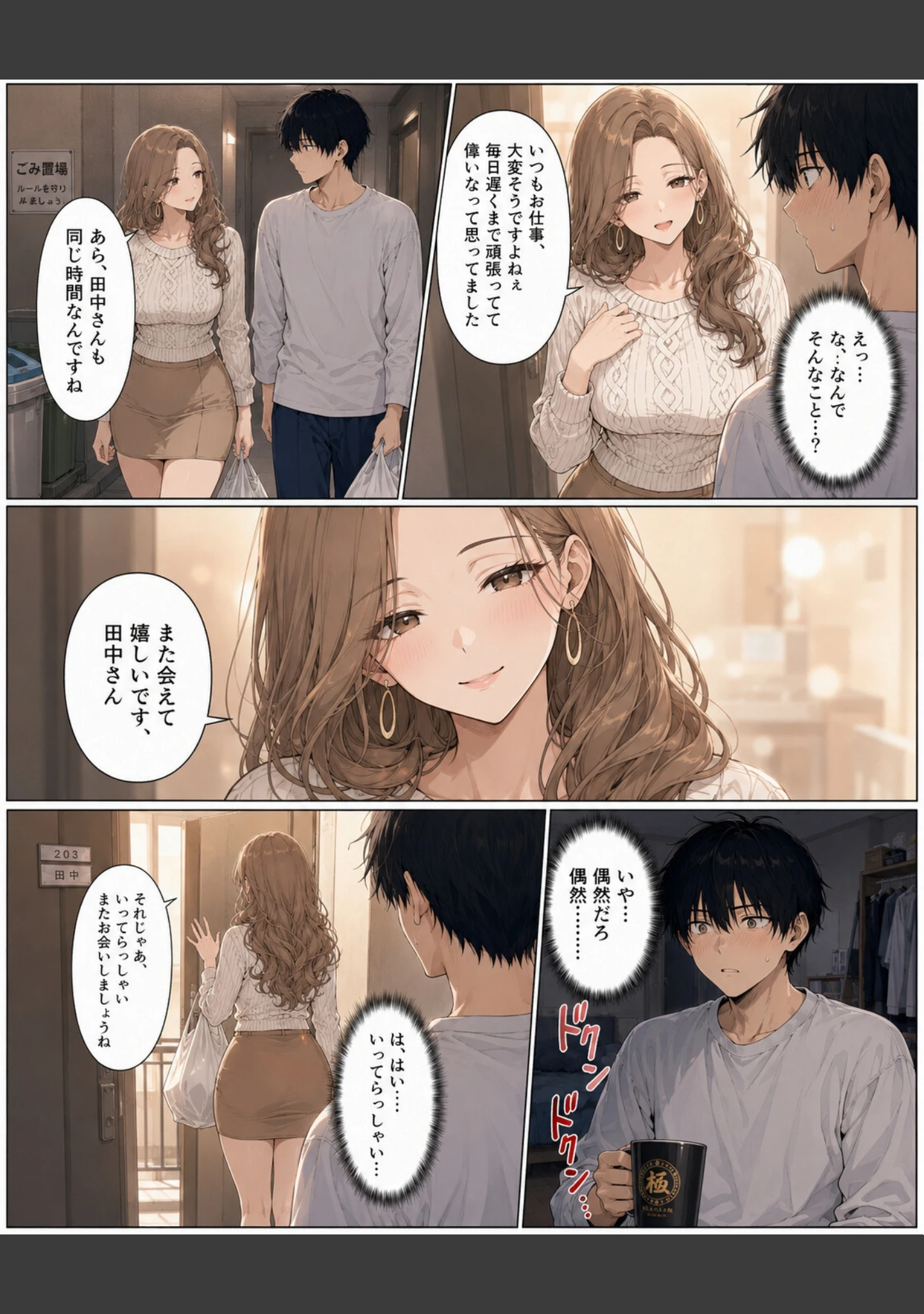 「押すたび、1万円消えるボタン…その度に隣の人妻が誘惑してくる。【白抜き修正版】」（かわいいラボ） 試し読み 4ページ目