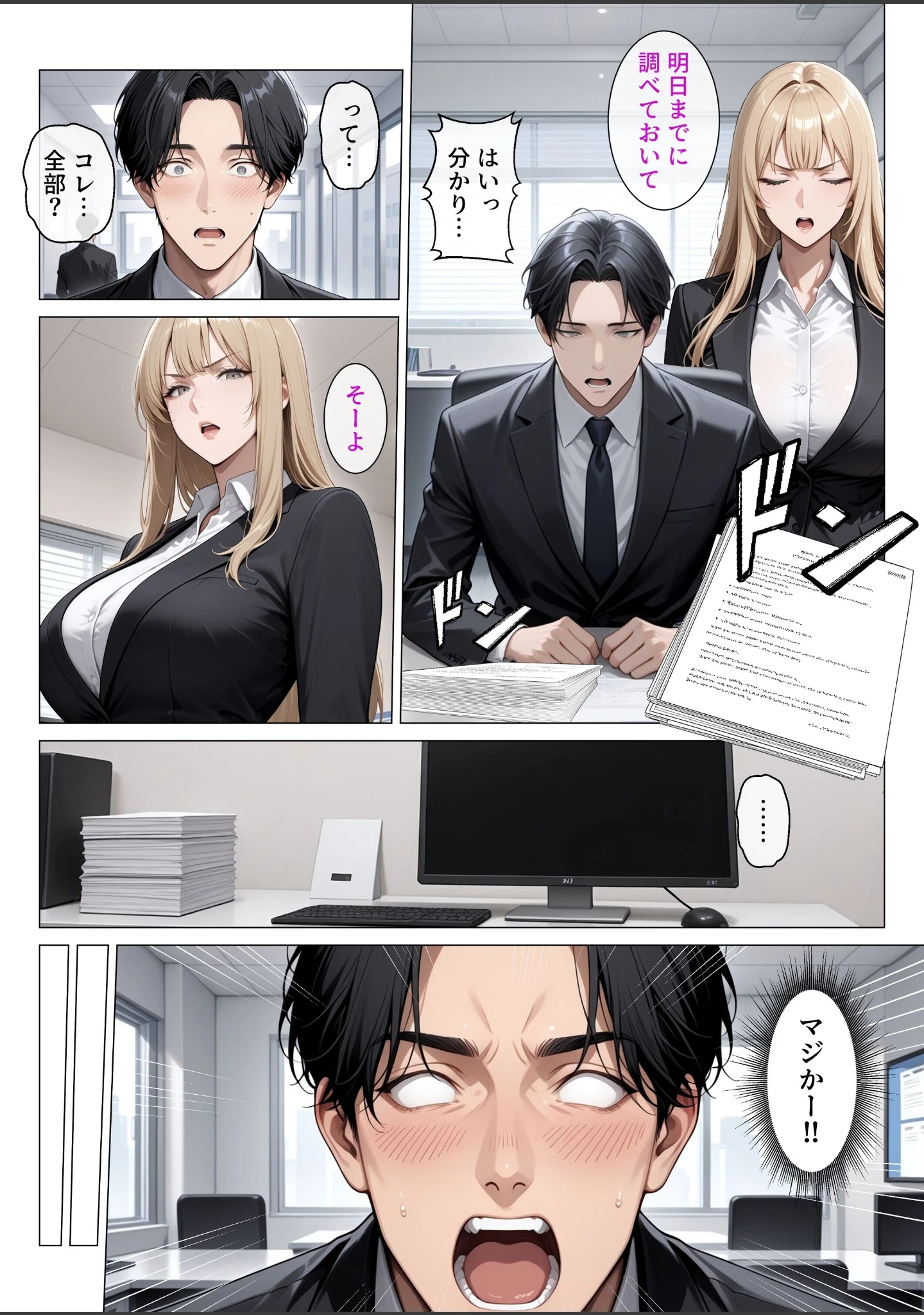 「冷酷無比な女上司がらぶらぶエッチで中出し懇願【白抜き修正版】」（ちじょりーの） 試し読み 4ページ目