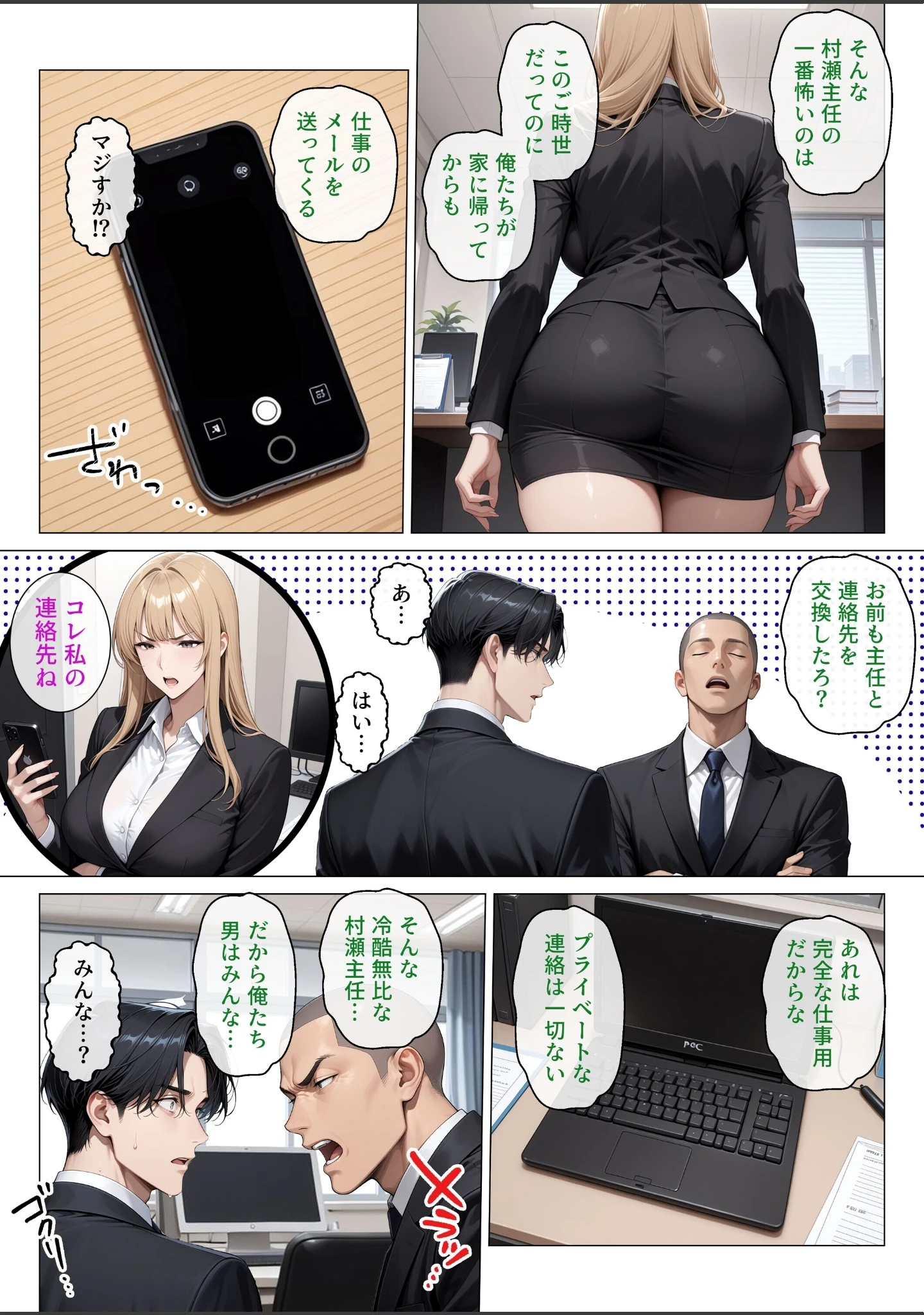 「冷酷無比な女上司がらぶらぶエッチで中出し懇願【白抜き修正版】」（ちじょりーの） 試し読み 7ページ目