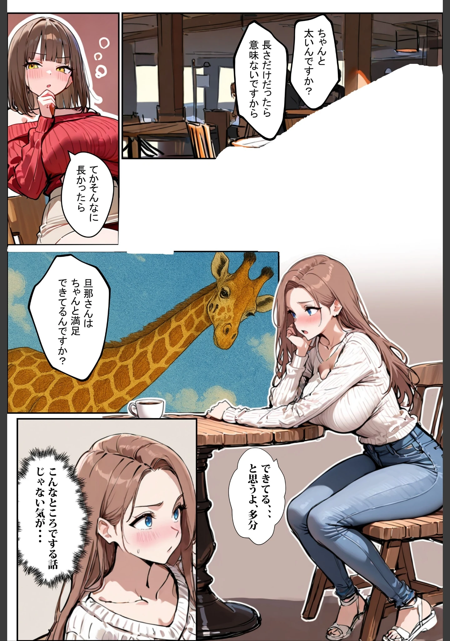 「どうせ、チ〇ポ交換SEXするのに2人の妻があーだのこーだの【白抜き修正版】」（ロマンガールズ） 試し読み 4ページ目