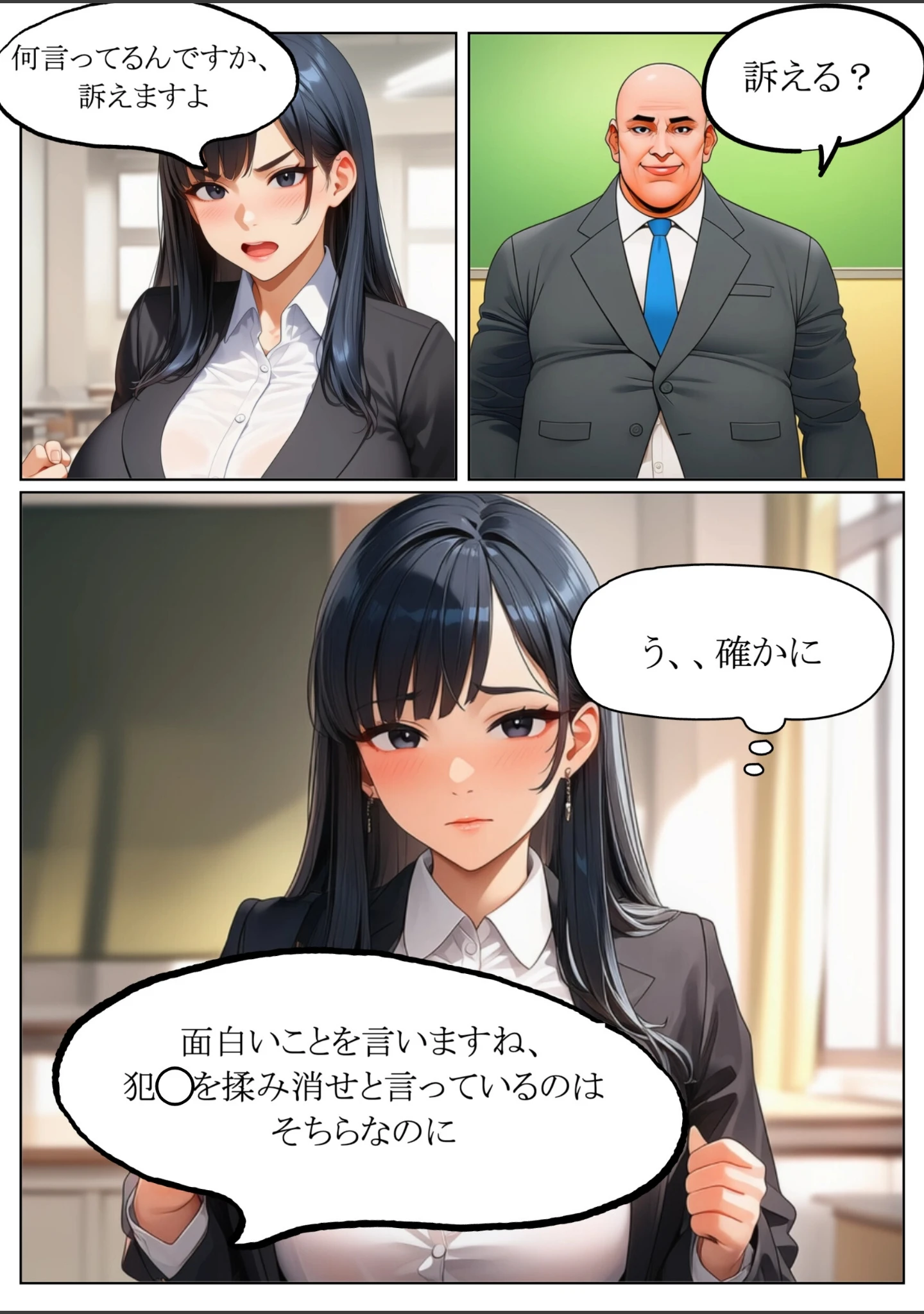 「岸谷明日香（37）、卑劣教師に身体を捧げる。【白抜き修正版】」（れっさーぱんだ。） 試し読み 11ページ目