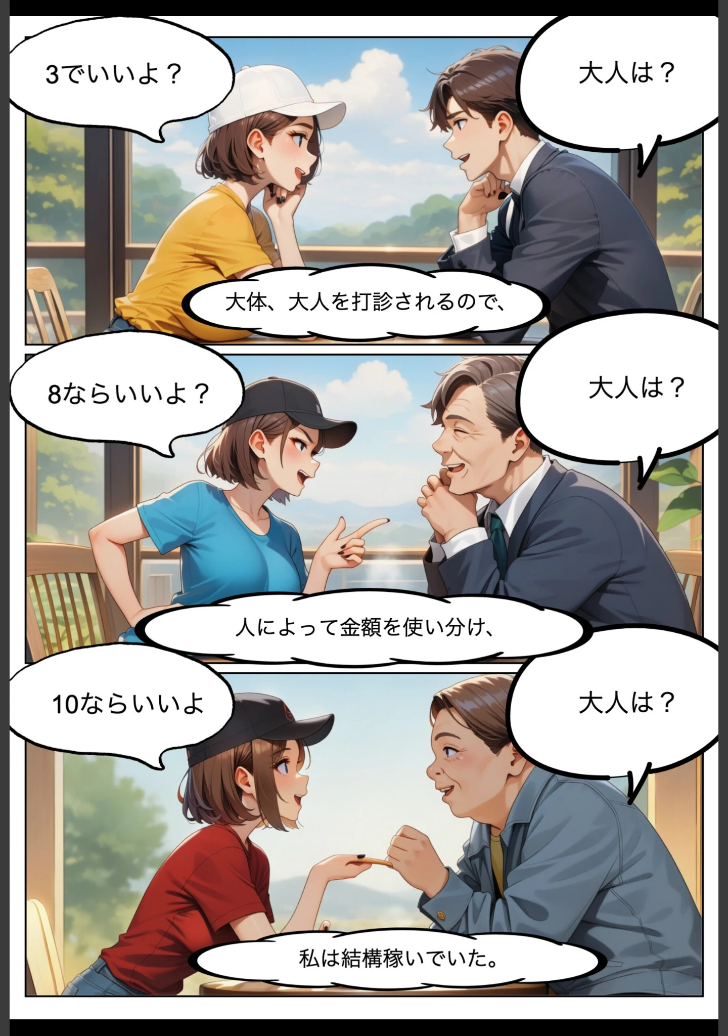「パパ活女子・中谷紬（24）がキモおじのデカ〇ンに沼るまでの話。【白抜き修正版】」（れっさーぱんだ。） 試し読み 2ページ目