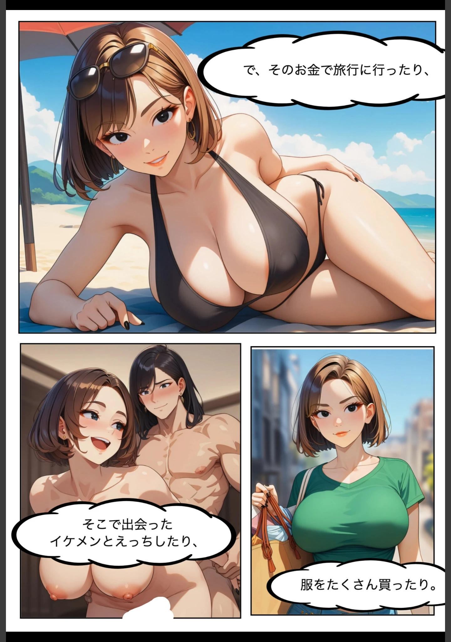 「パパ活女子・中谷紬（24）がキモおじのデカ〇ンに沼るまでの話。【白抜き修正版】」（れっさーぱんだ。） 試し読み 3ページ目