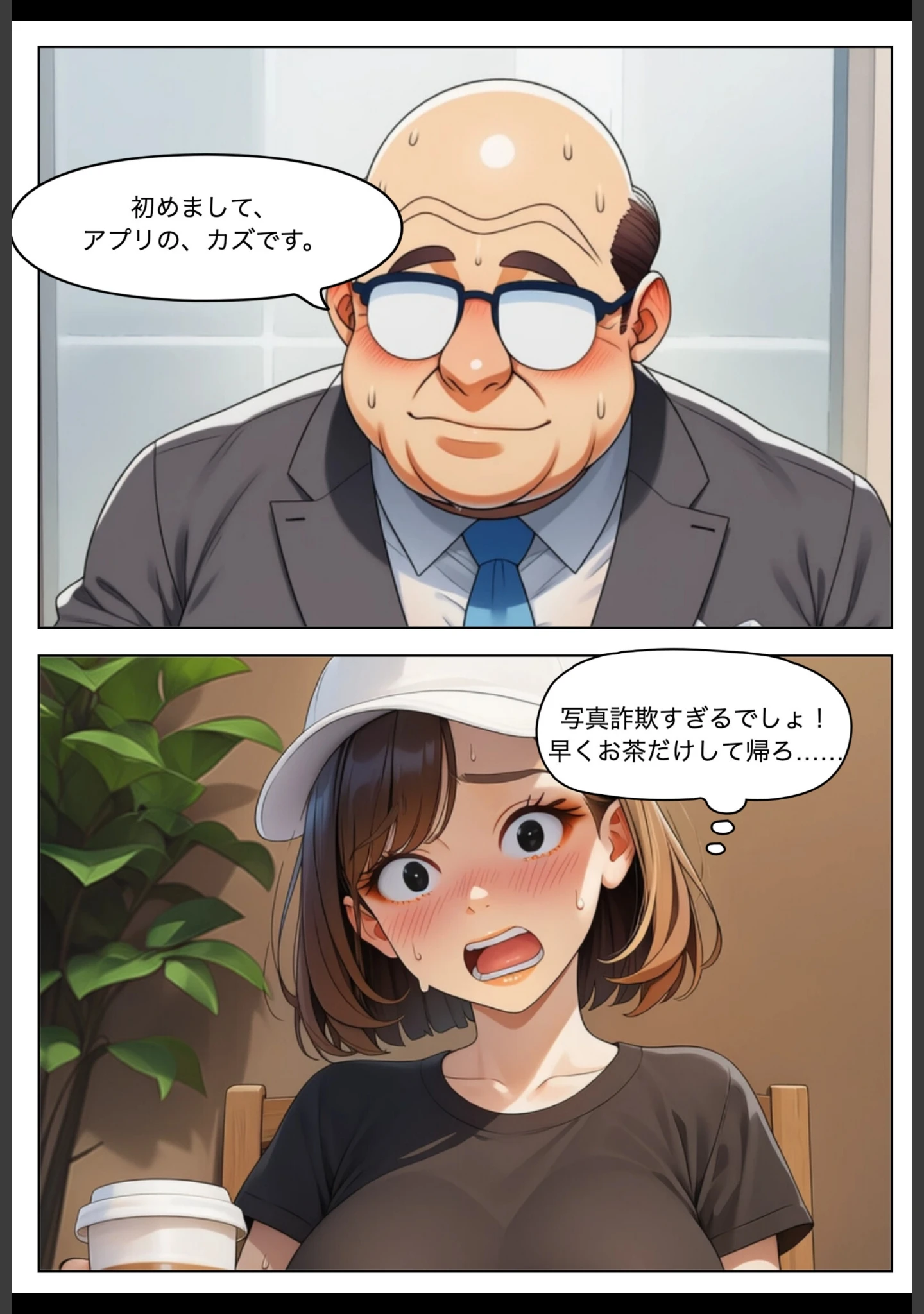 「パパ活女子・中谷紬（24）がキモおじのデカ〇ンに沼るまでの話。【白抜き修正版】」（れっさーぱんだ。） 試し読み 5ページ目
